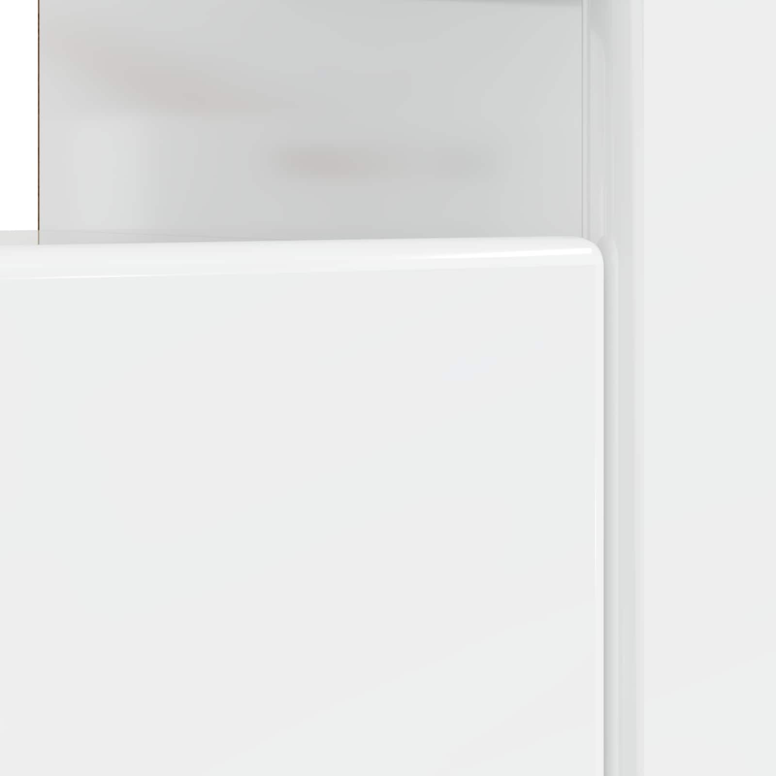 LED TV-kaappi Korkeakiiltoinen valkoinen Tekninen puu - Image 7