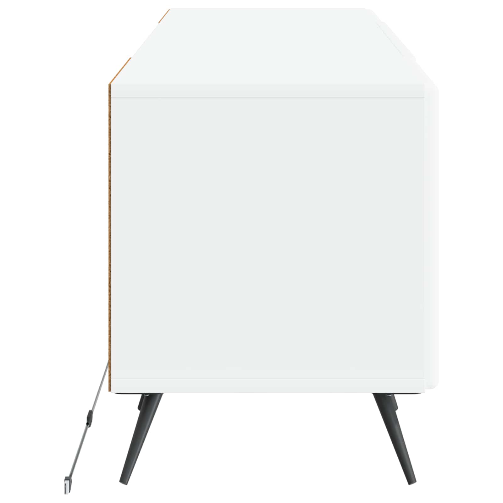 LED TV-kaappi Korkeakiiltoinen valkoinen Tekninen puu - Image 5