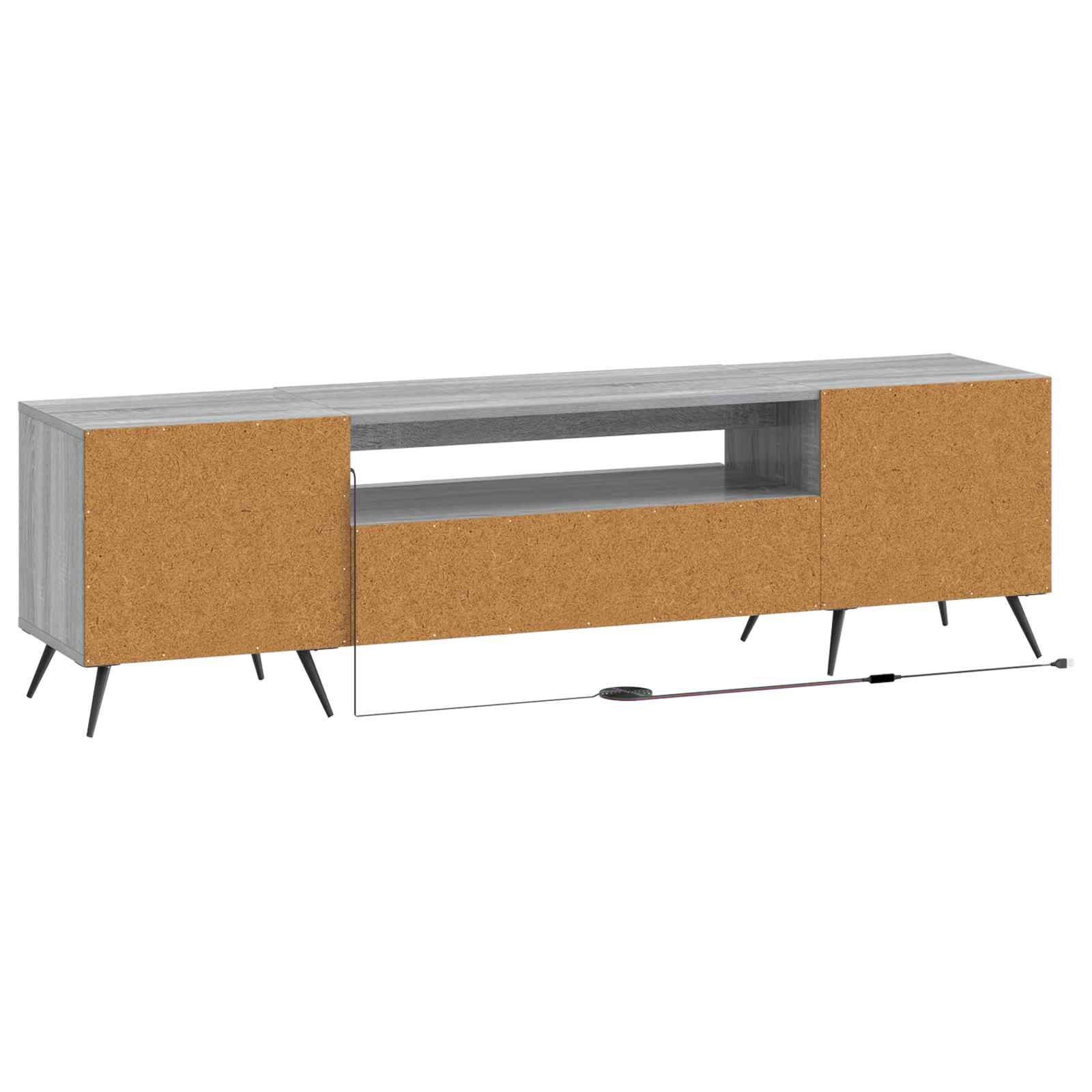 LED TV-kaappi Harmaa Sonoma Tekninen puu - Image 6