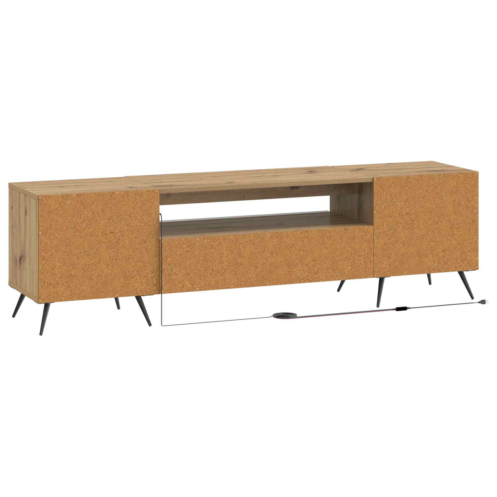 LED TV-kaappi Artisaanitammi Tekninen puu - Image 6