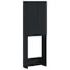 vidaXL Tualettkabinet BREDA Must 66 x 25,5 x 190 cm Tehispuit