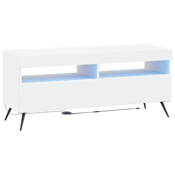 vidaXL LED TV kapp Valge Tehispuit