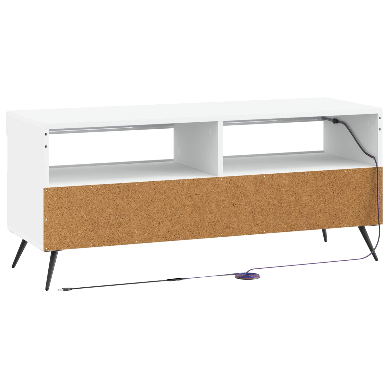 LED TV-kaappi valkoinen Tekninen puu - Image 6