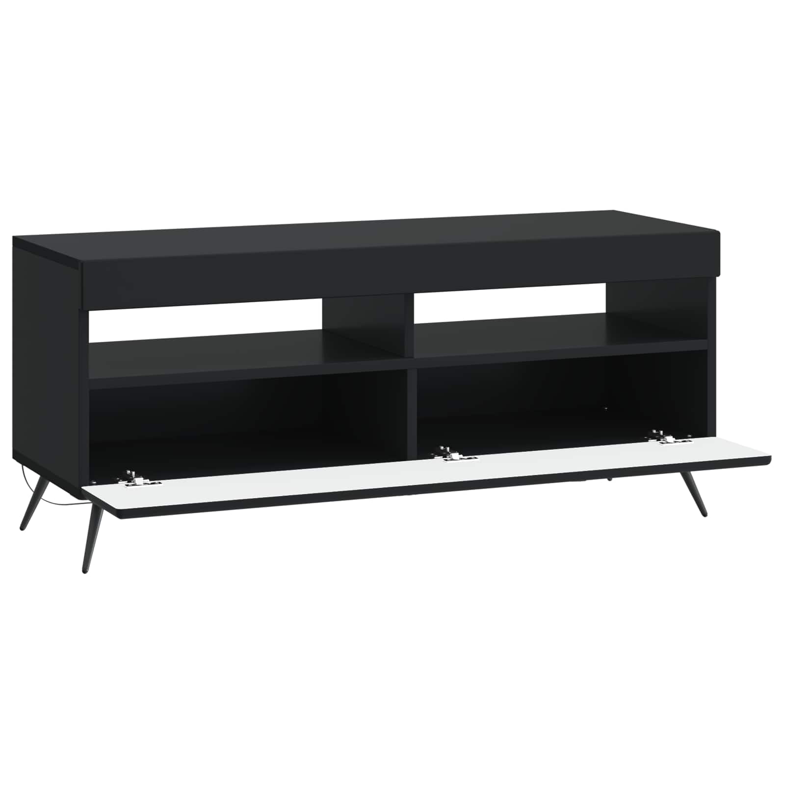 LED TV-kaappi Musta Tekninen puu - Image 3