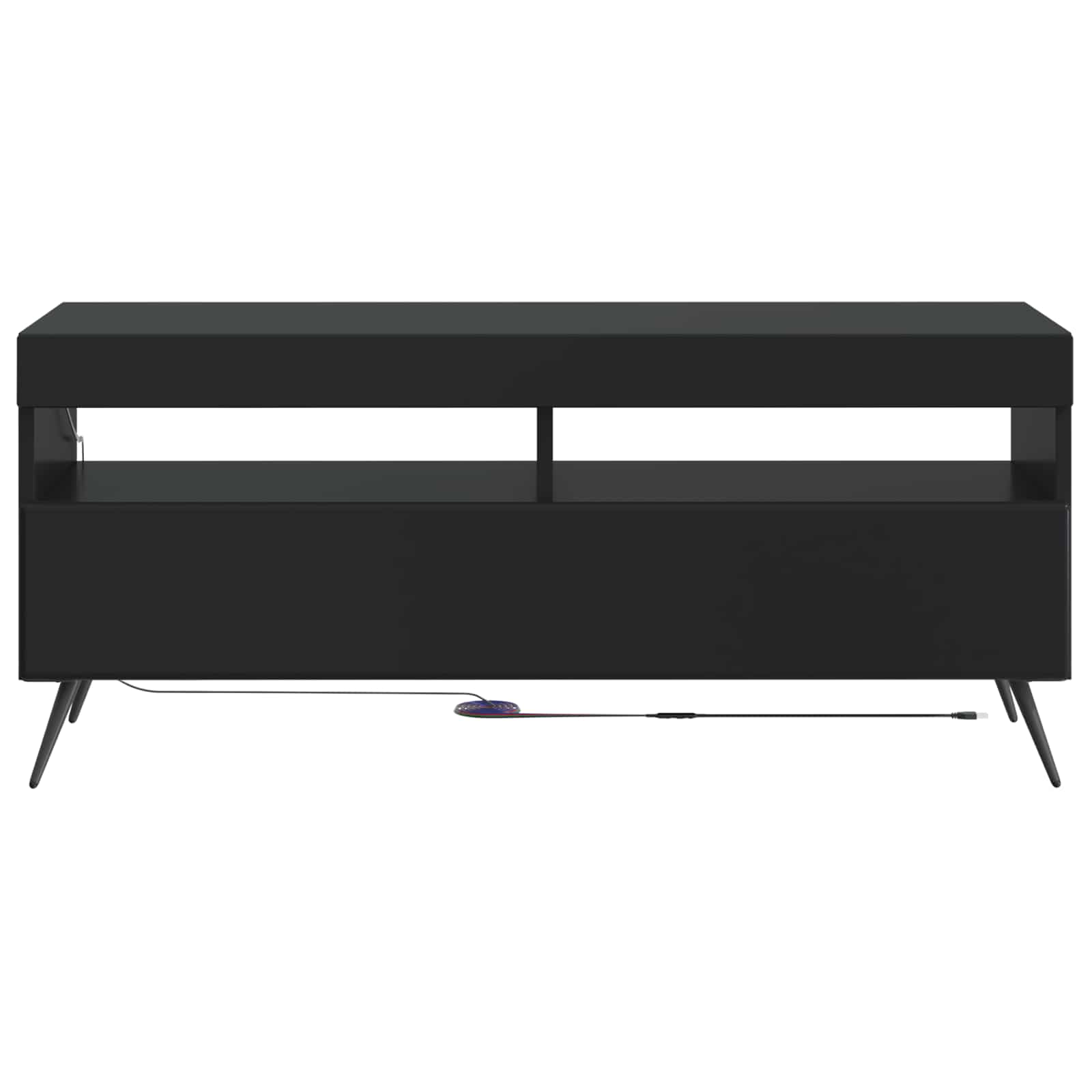 LED TV-kaappi Musta Tekninen puu - Image 4