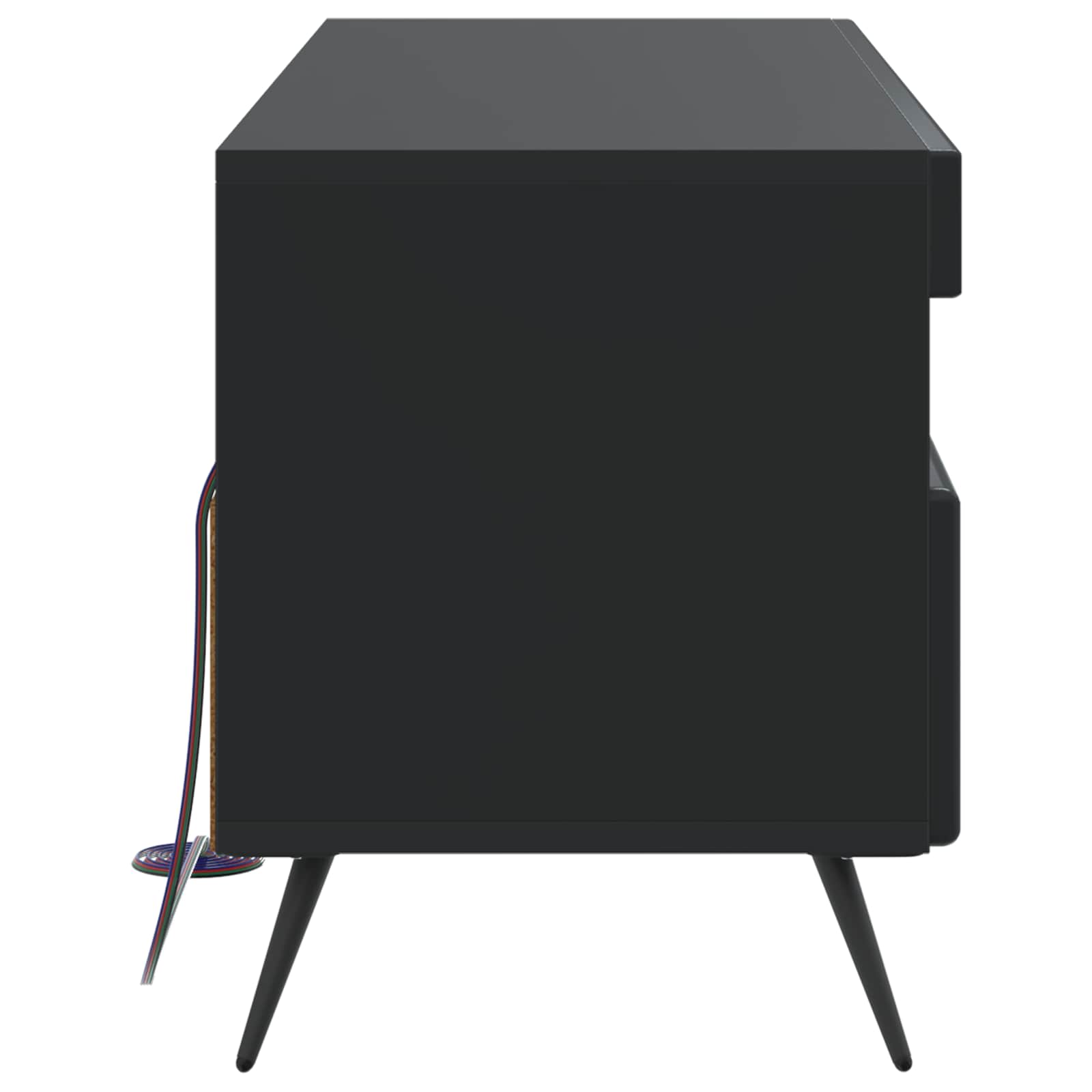 LED TV-kaappi Musta Tekninen puu - Image 5