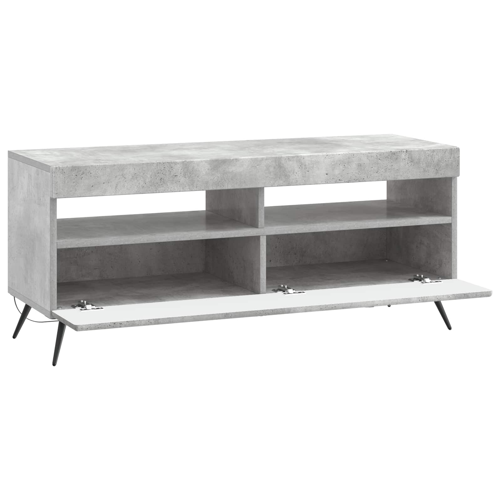 LED TV-kaappi Betoninharmaa Tekninen puu - Image 3