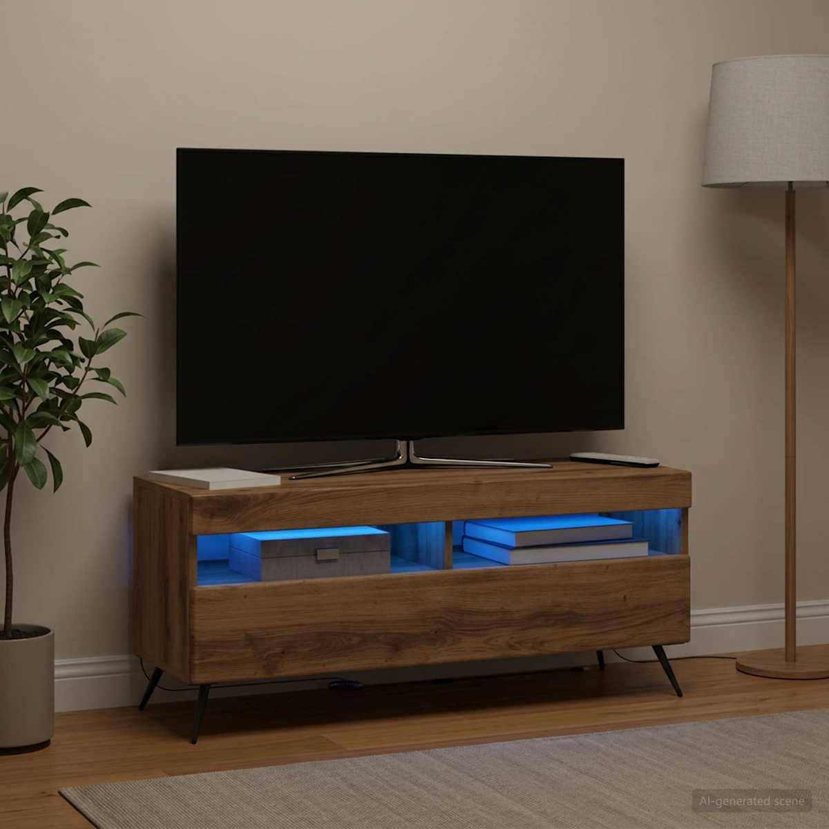 LED TV-skab Konstrueret træ