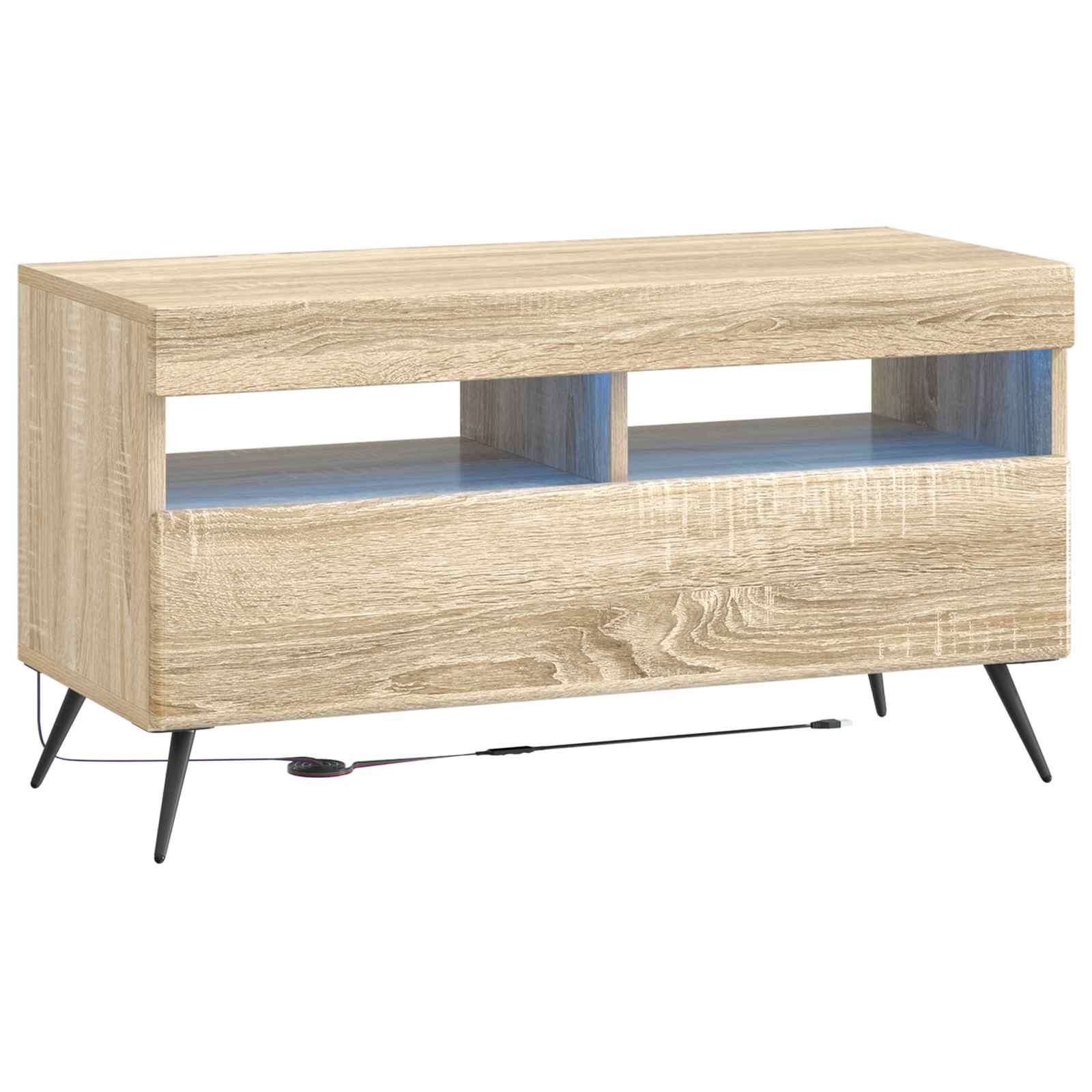 LED TV-kaappi Sonoma-tammi Tekninen puu