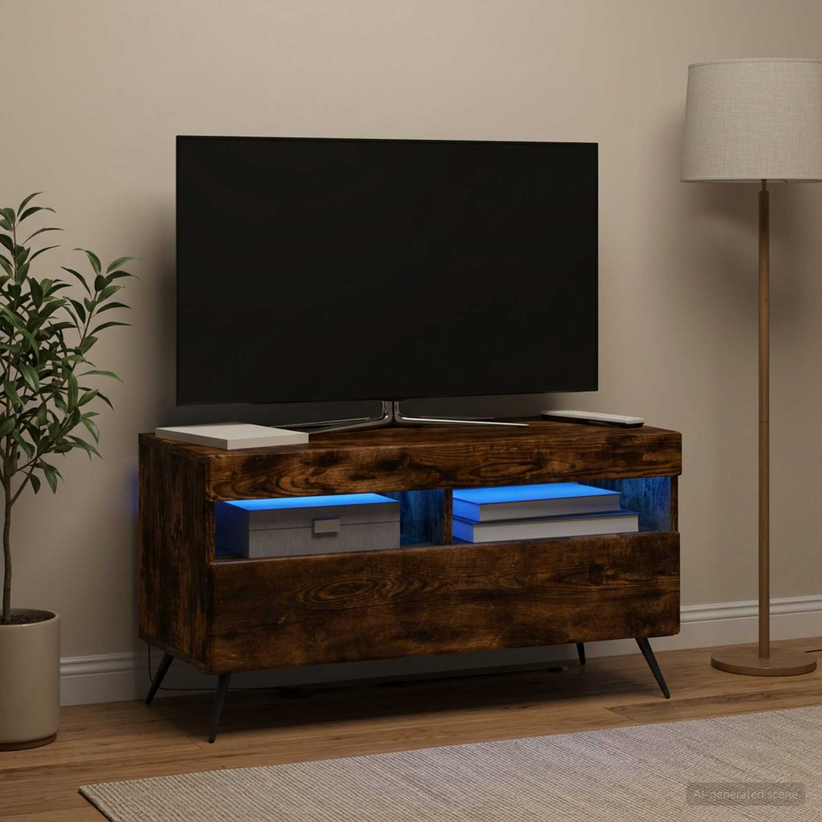 LED TV-kaappi Savutammi Tekninen puu