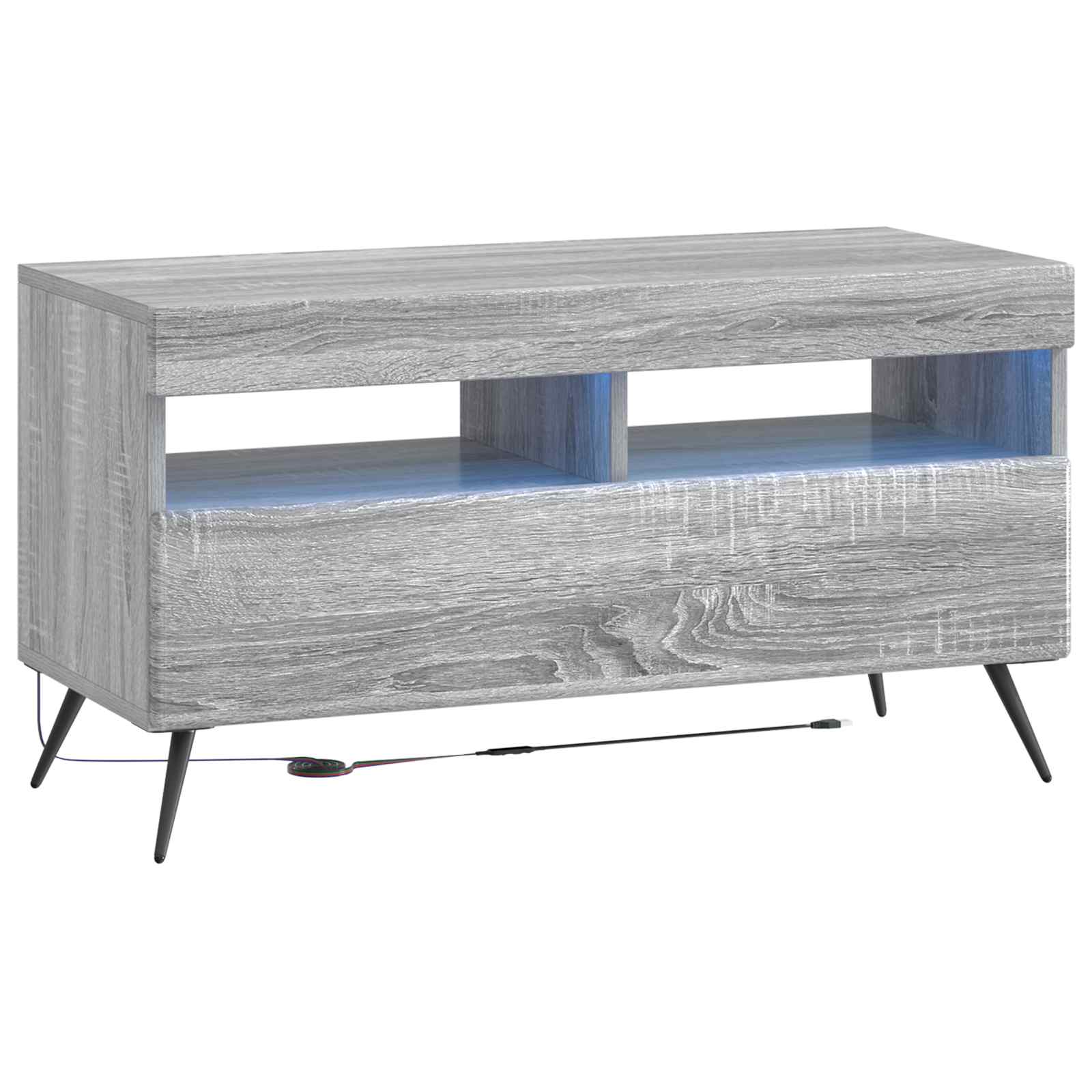 LED TV-kaappi Harmaa Sonoma Tekninen puu