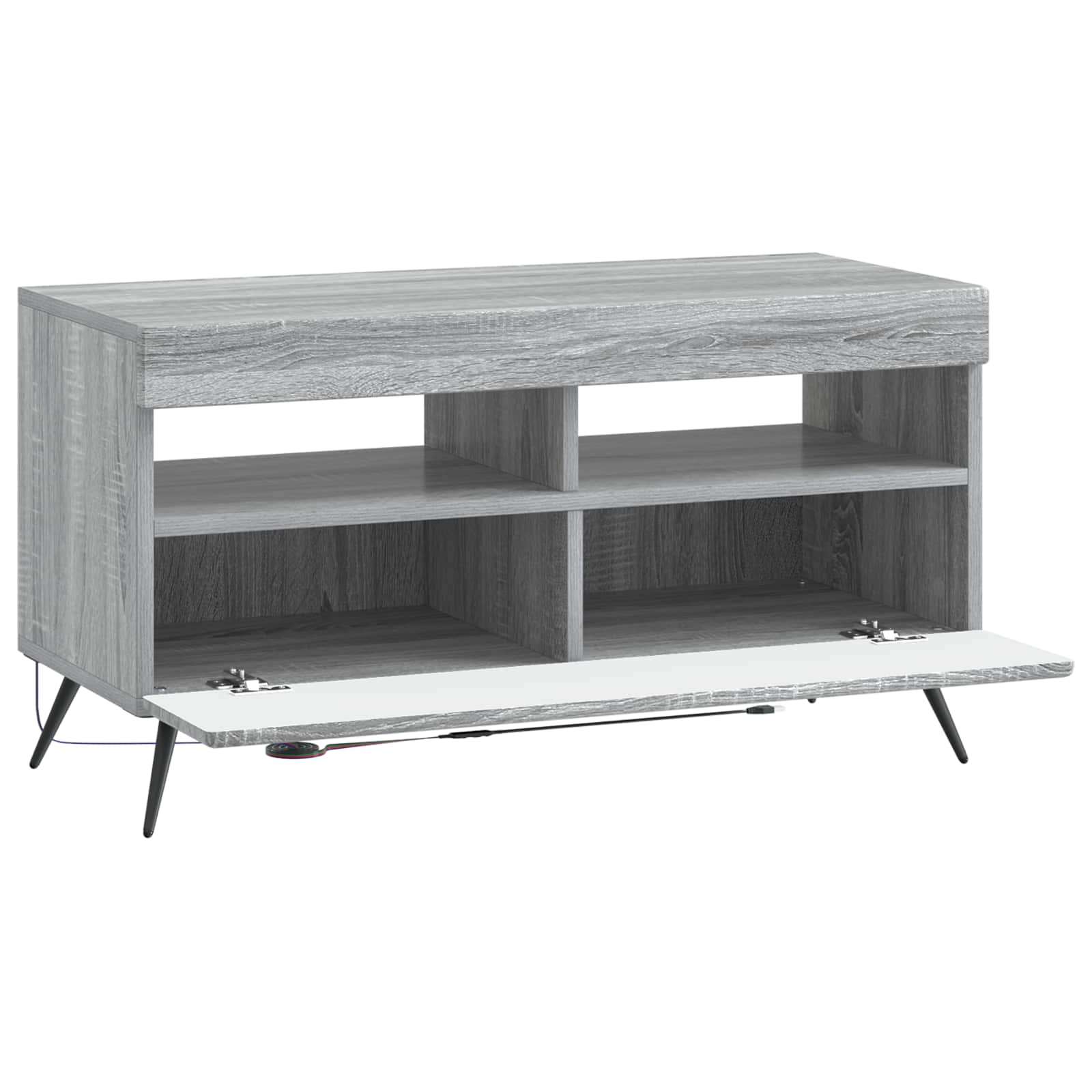 LED TV-kaappi Harmaa Sonoma Tekninen puu - Image 3