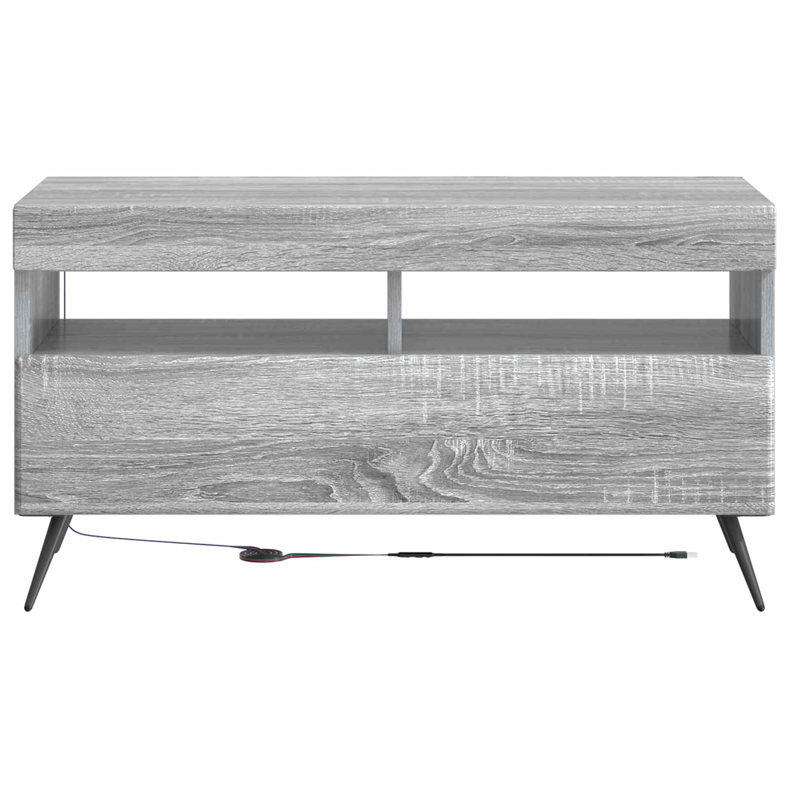 LED TV-kaappi Harmaa Sonoma Tekninen puu - Image 4