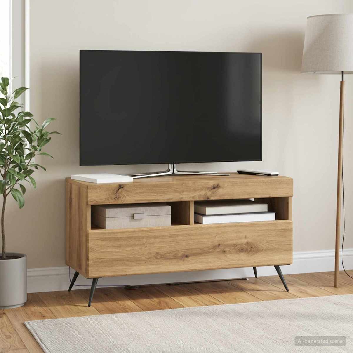 LED TV-skab Konstrueret træ - Billede 4