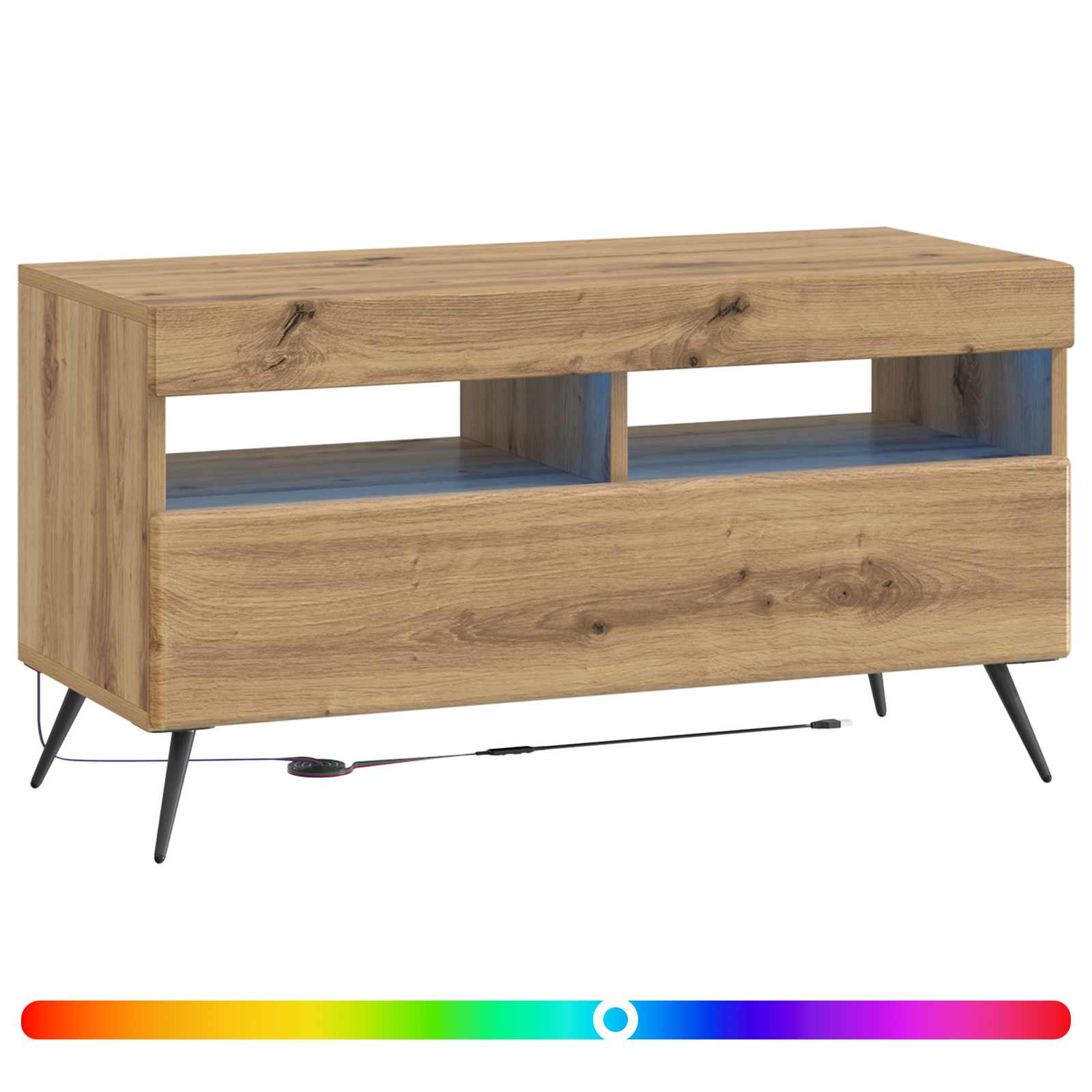 LED TV-kaappi Artisaanitammi Tekninen puu - Image 2