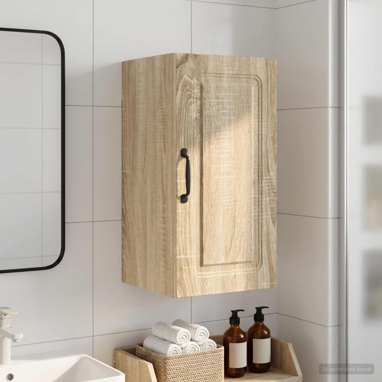 vidaXL Badkamer wandkast UTRECHT Sonoma Eiken 30 x 31 x 59 cm