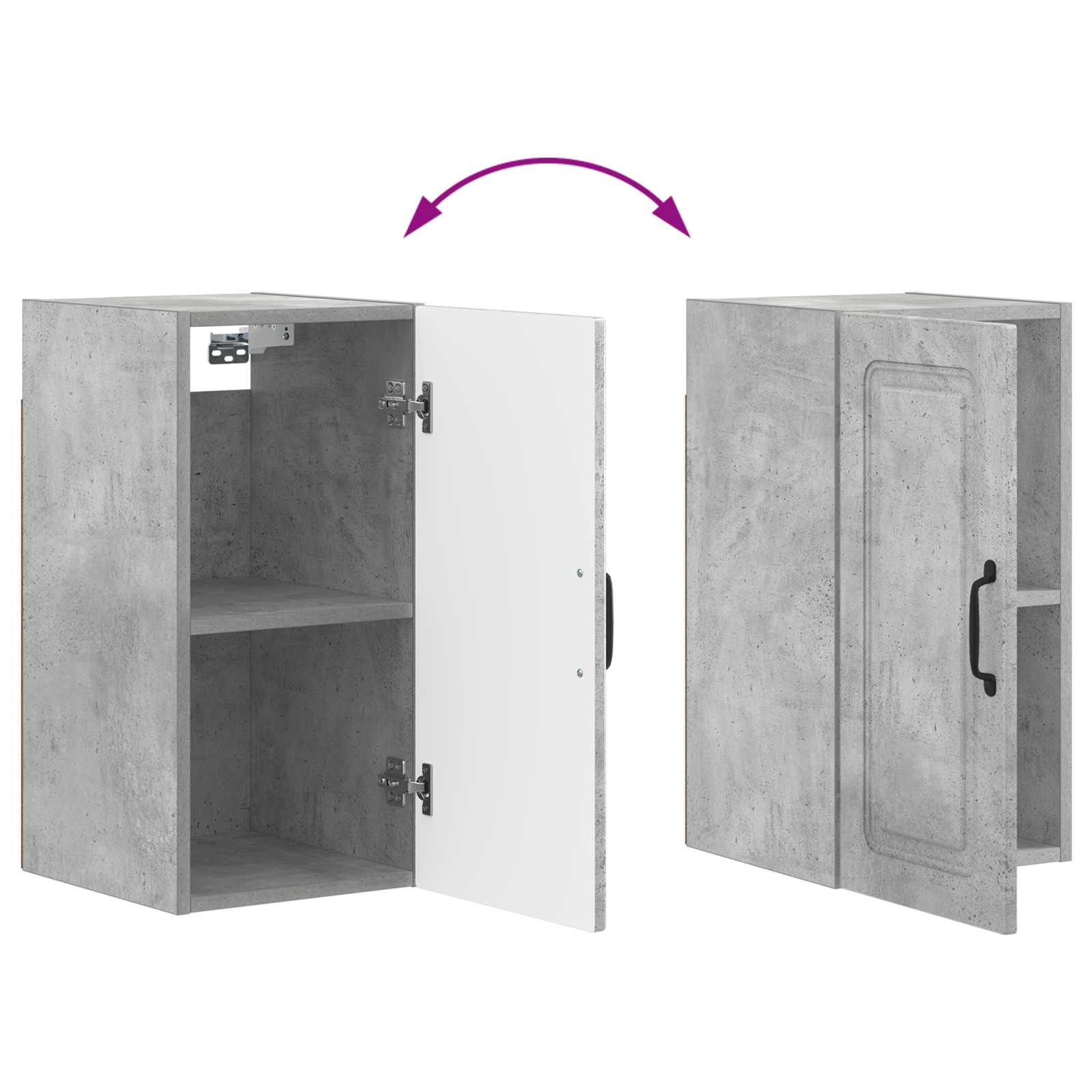 vidaXL Badkamer wandkast UTRECHT Betongrijs 30 x 31 x 59 cm