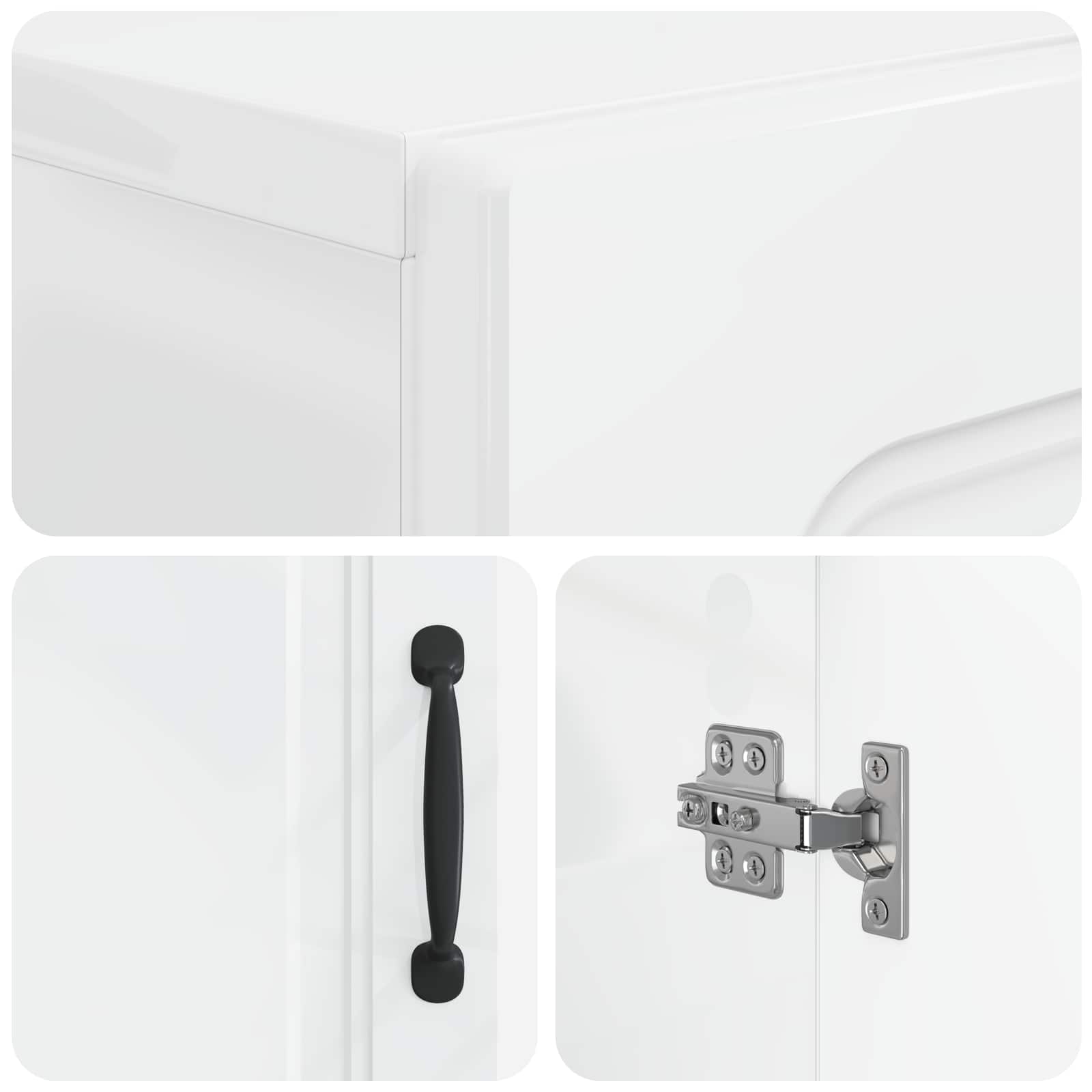 Armario de pared para baño UTRECHT Blanco Brillante 7