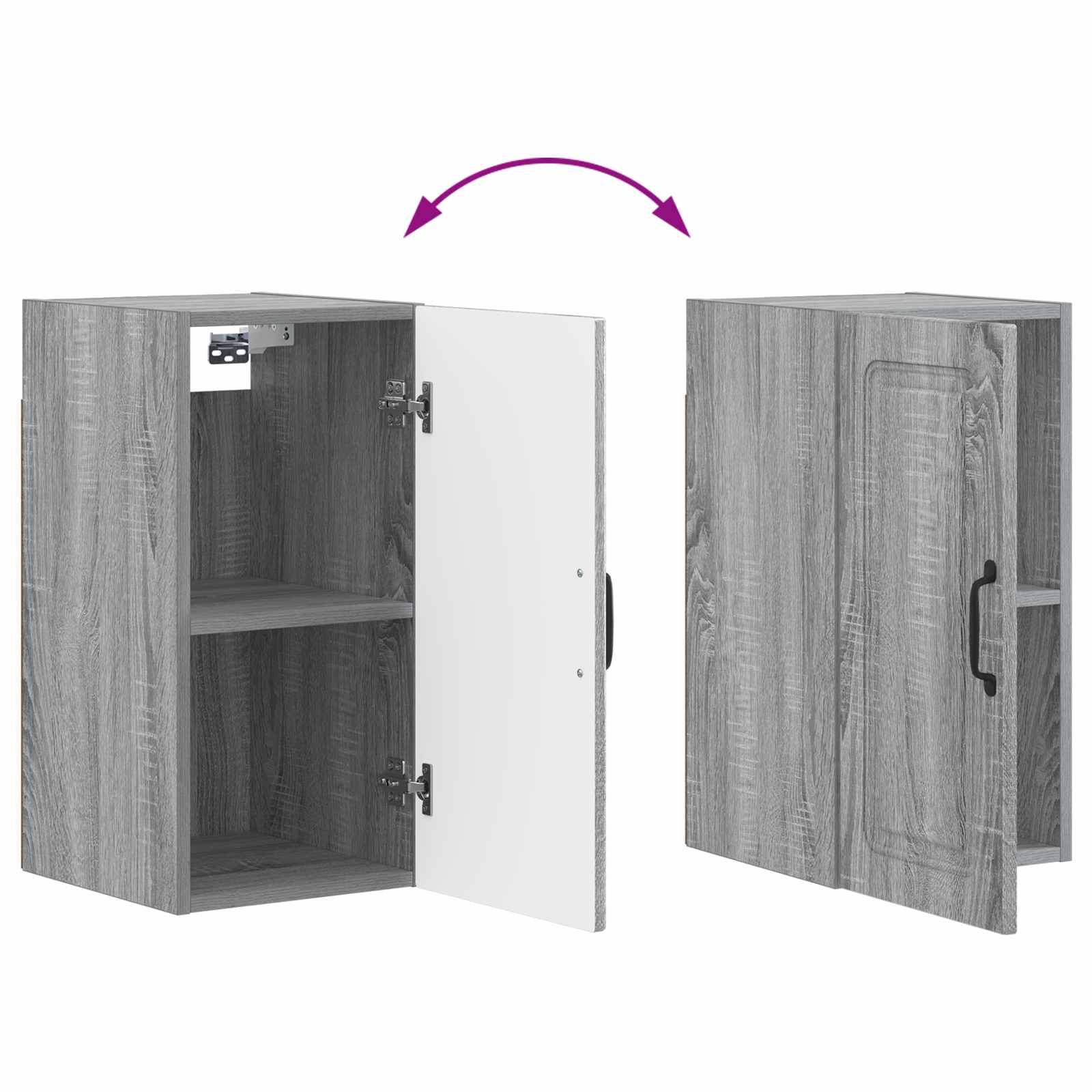 Armario de pared para baño UTRECHT Sonoma gris 30 x 31 x 59 cm 8