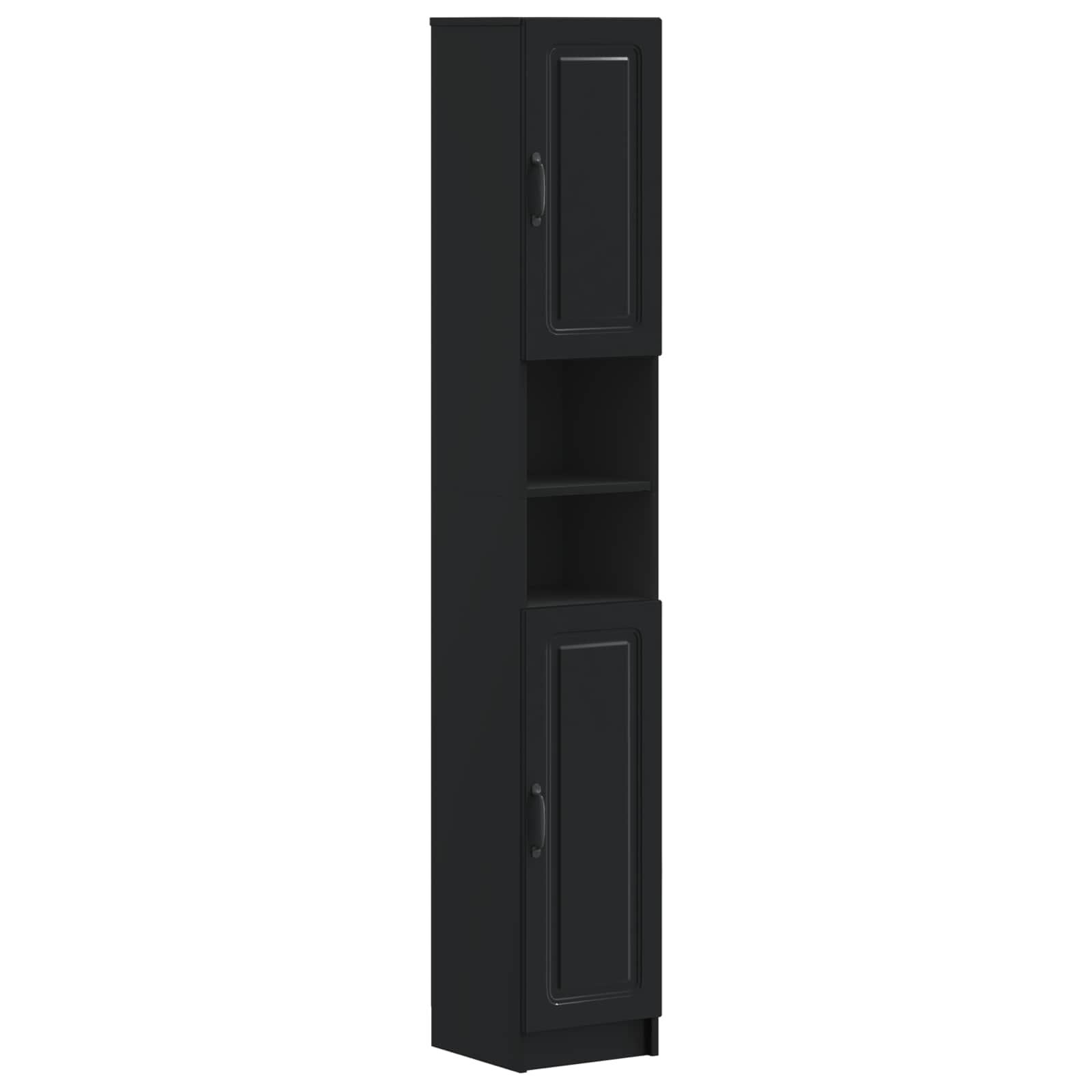 Badkamerkast met Open Plank UTRECHT Zwart 30 x 31 x 187 cm – afbeelding 1