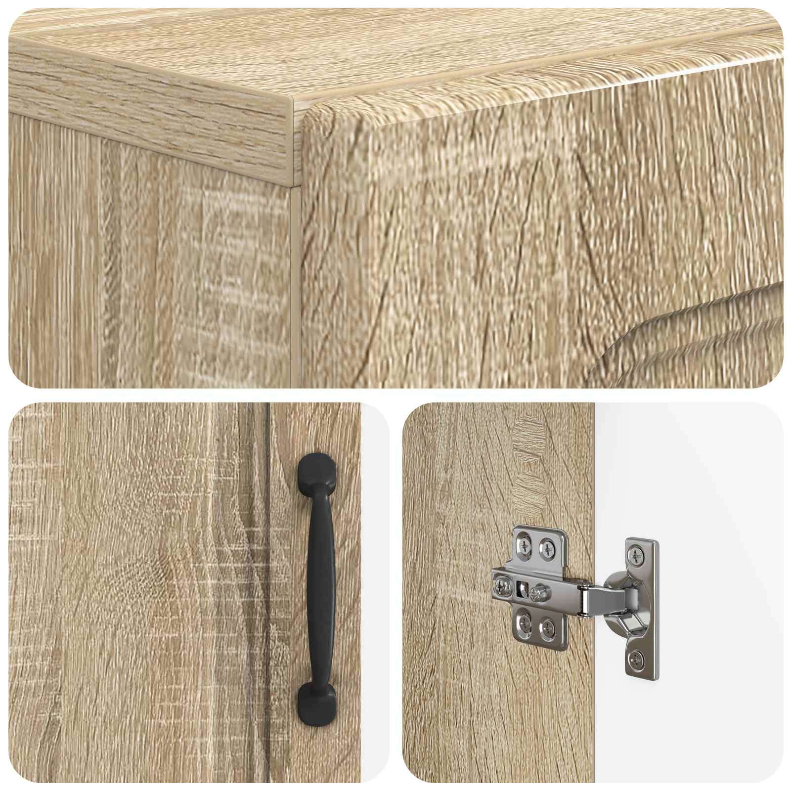 vidaXL Badkamer Opbergkast UTRECHT Sonoma Eiken 30 x 31 x 77 cm