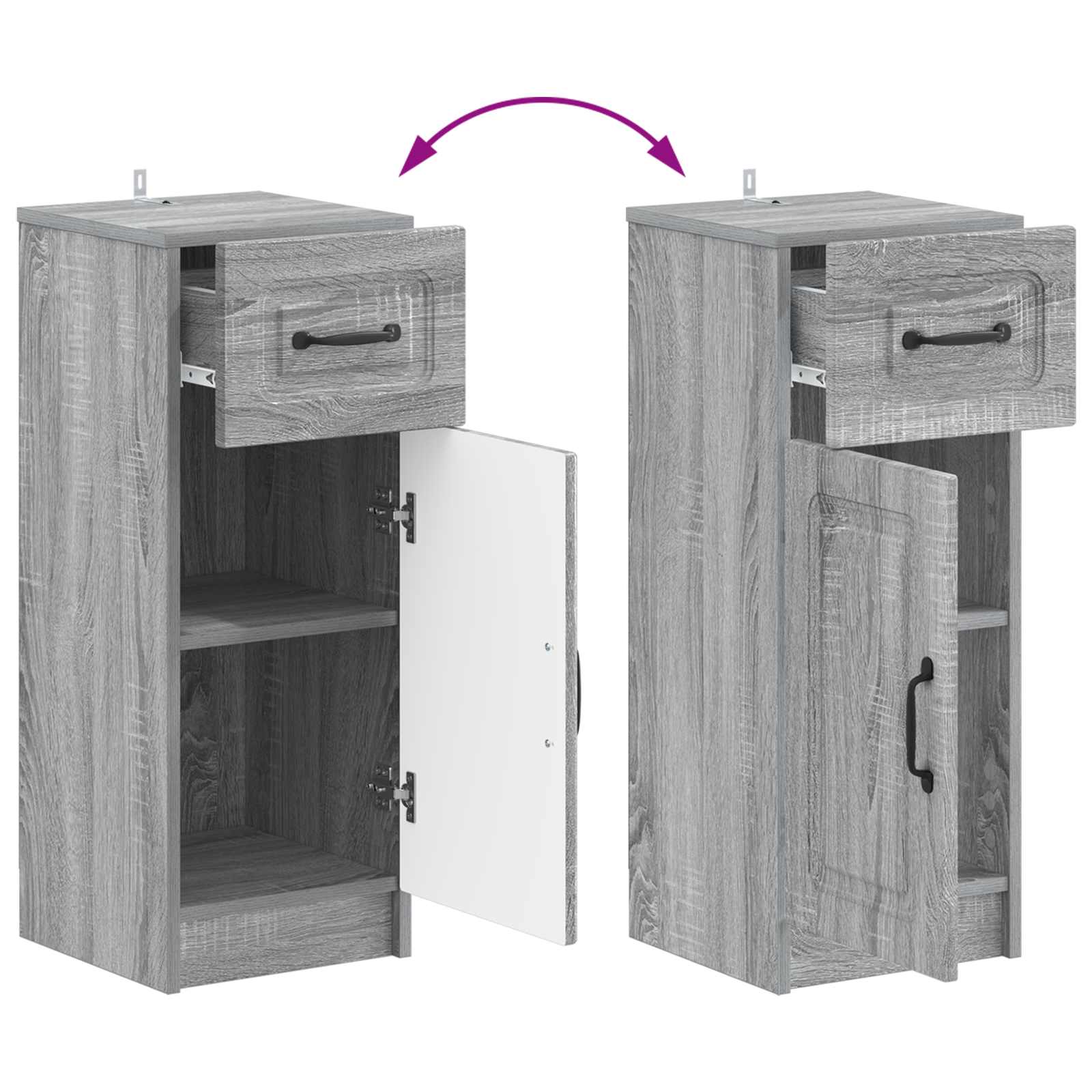 Armario de Almacenamiento para Baño UTRECHT Sonoma gris 8