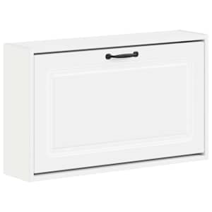vidaXL Seinale kinnitatav jalan&otilde;ude kapp UTRECHT 71 x 17 x 43 cm Valge