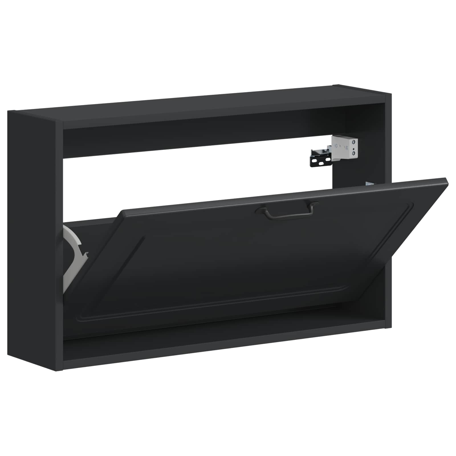 Wandgemonteerde Schoenkast UTRECHT 71 x 17 x 43 cm Bewerkt hout image 2