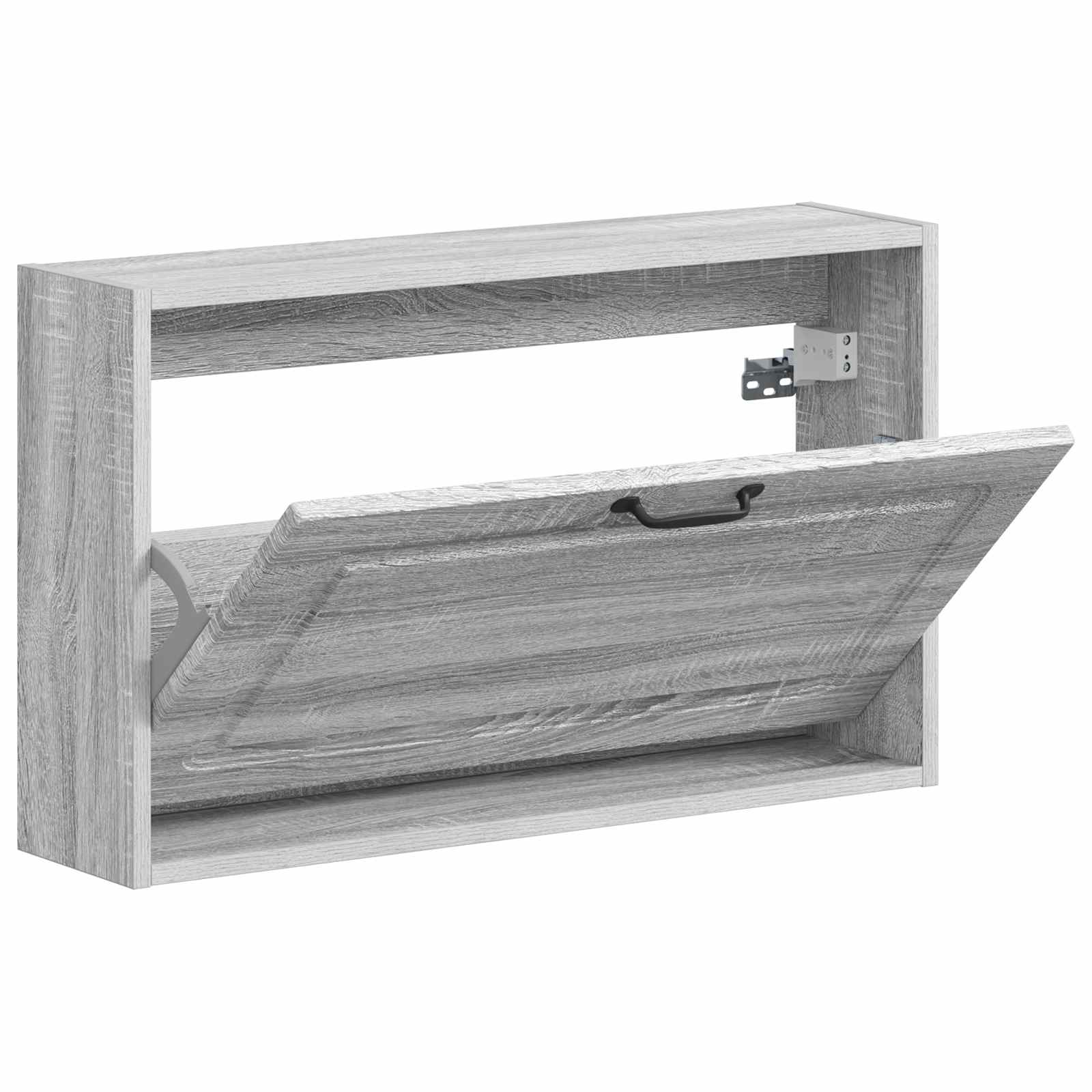Wandgemonteerde Schoenkast UTRECHT 71 x 17 x 43 cm Bewerkt hout image 2