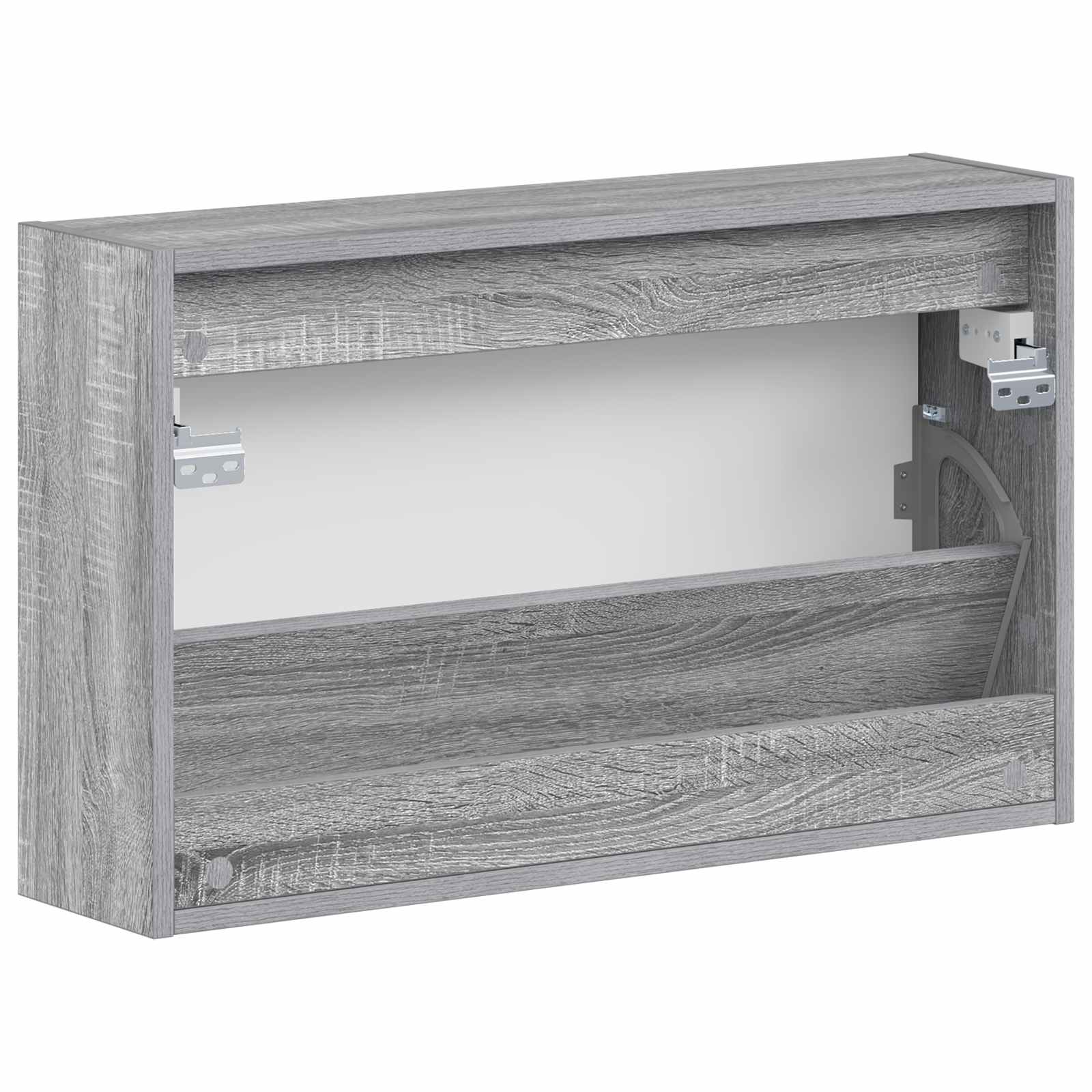 Wandgemonteerde Schoenkast UTRECHT 71 x 17 x 43 cm Bewerkt hout image 5