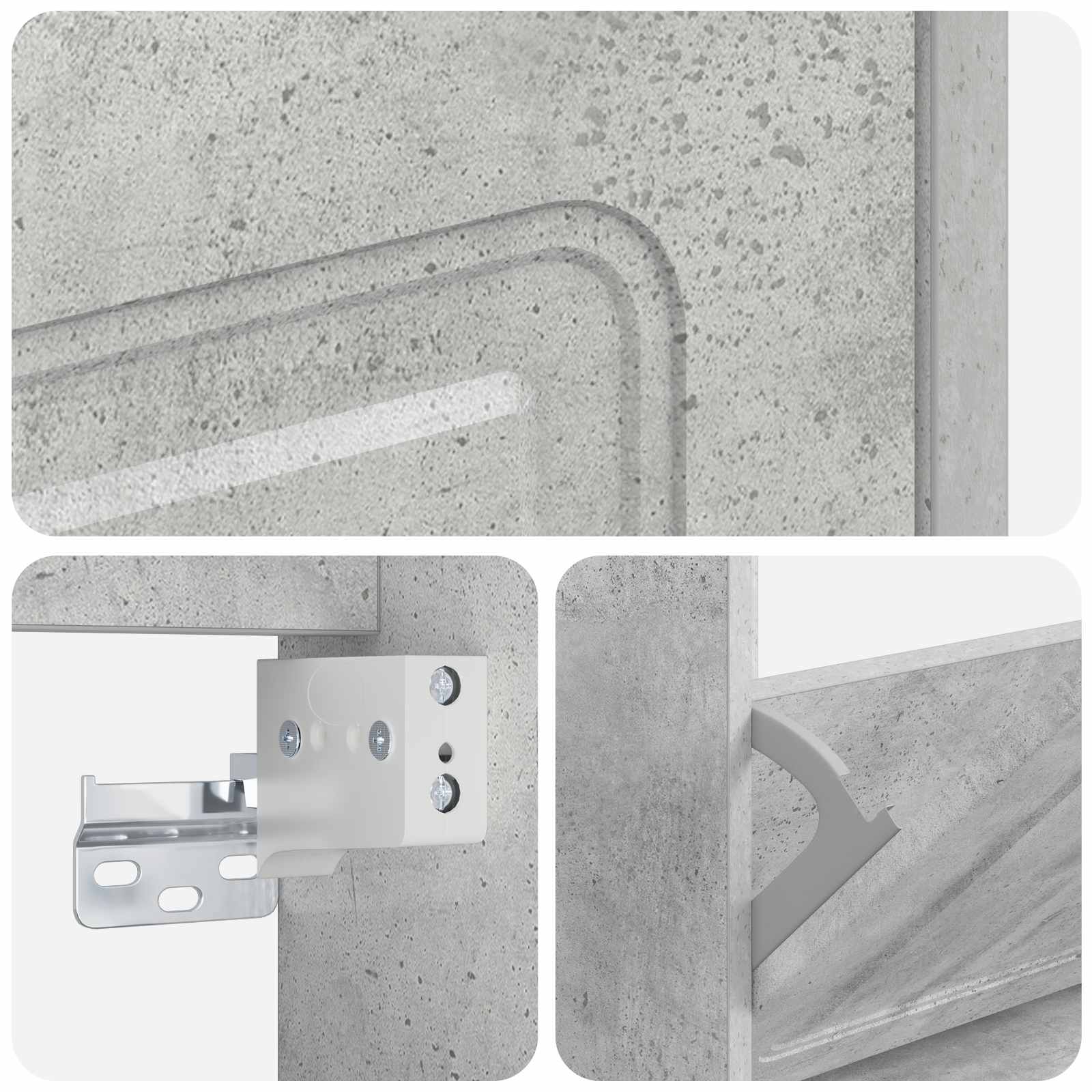 Wandgemonteerde Schoenkast UTRECHT 71 x 17 x 86 cm Bewerkt hout image 6