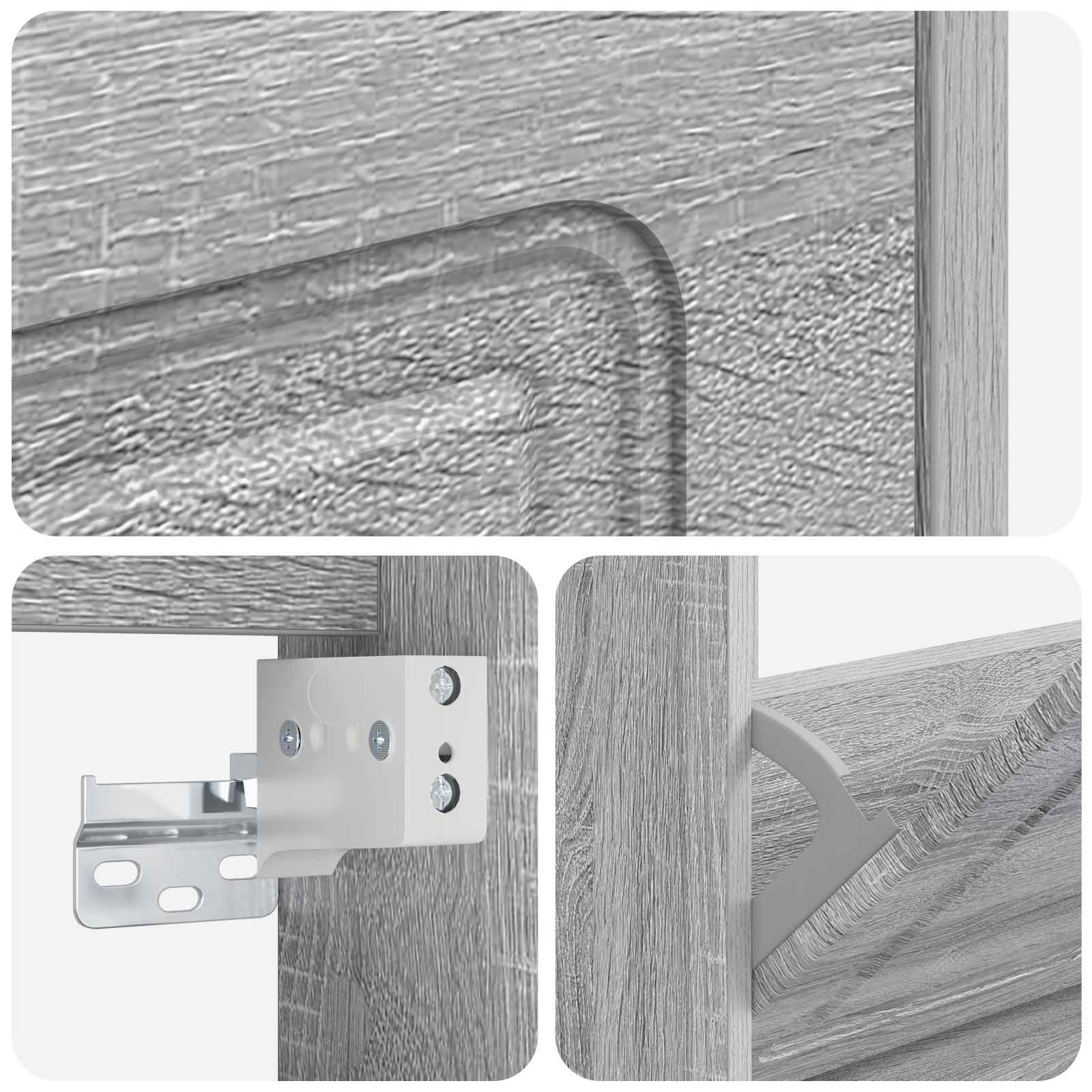 Wandgemonteerde Schoenkast UTRECHT 71 x 17 x 86 cm Bewerkt hout image 6