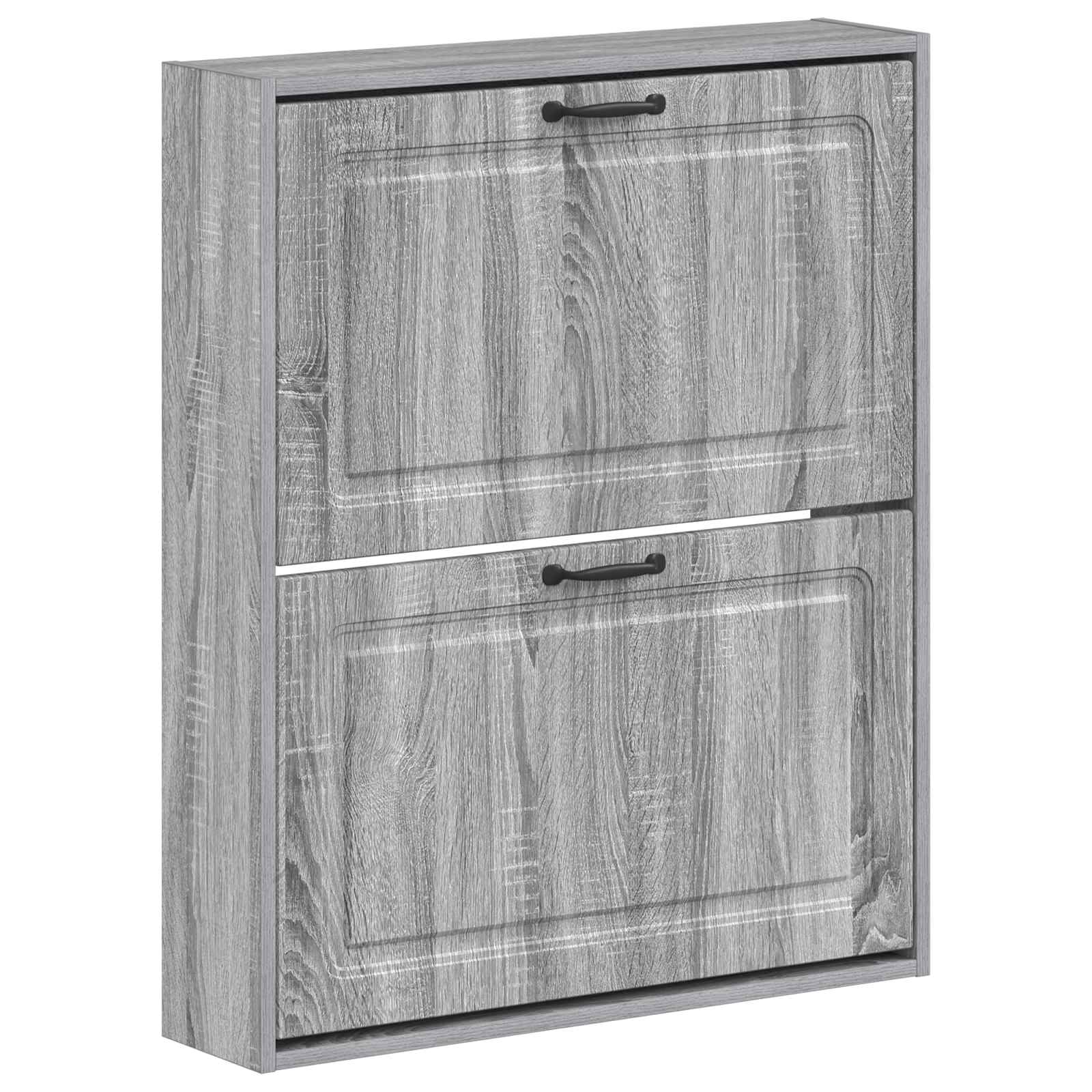 Wandgemonteerde Schoenkast UTRECHT 71 x 17 x 86 cm Bewerkt hout image 1