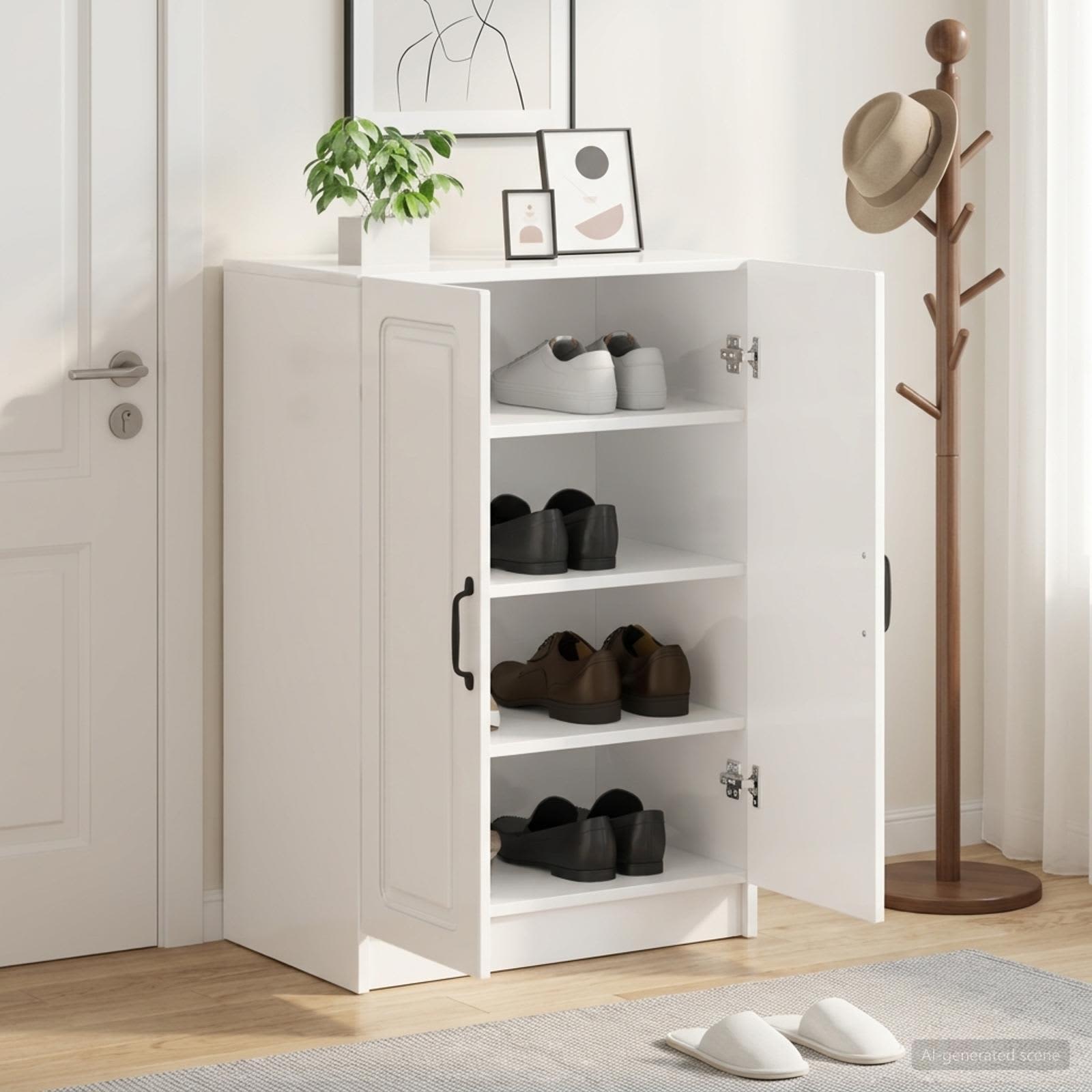 vidaXL Schoenenkast UTRECHT 59,5 x 39,5 x 87 cm Bewerkt hout