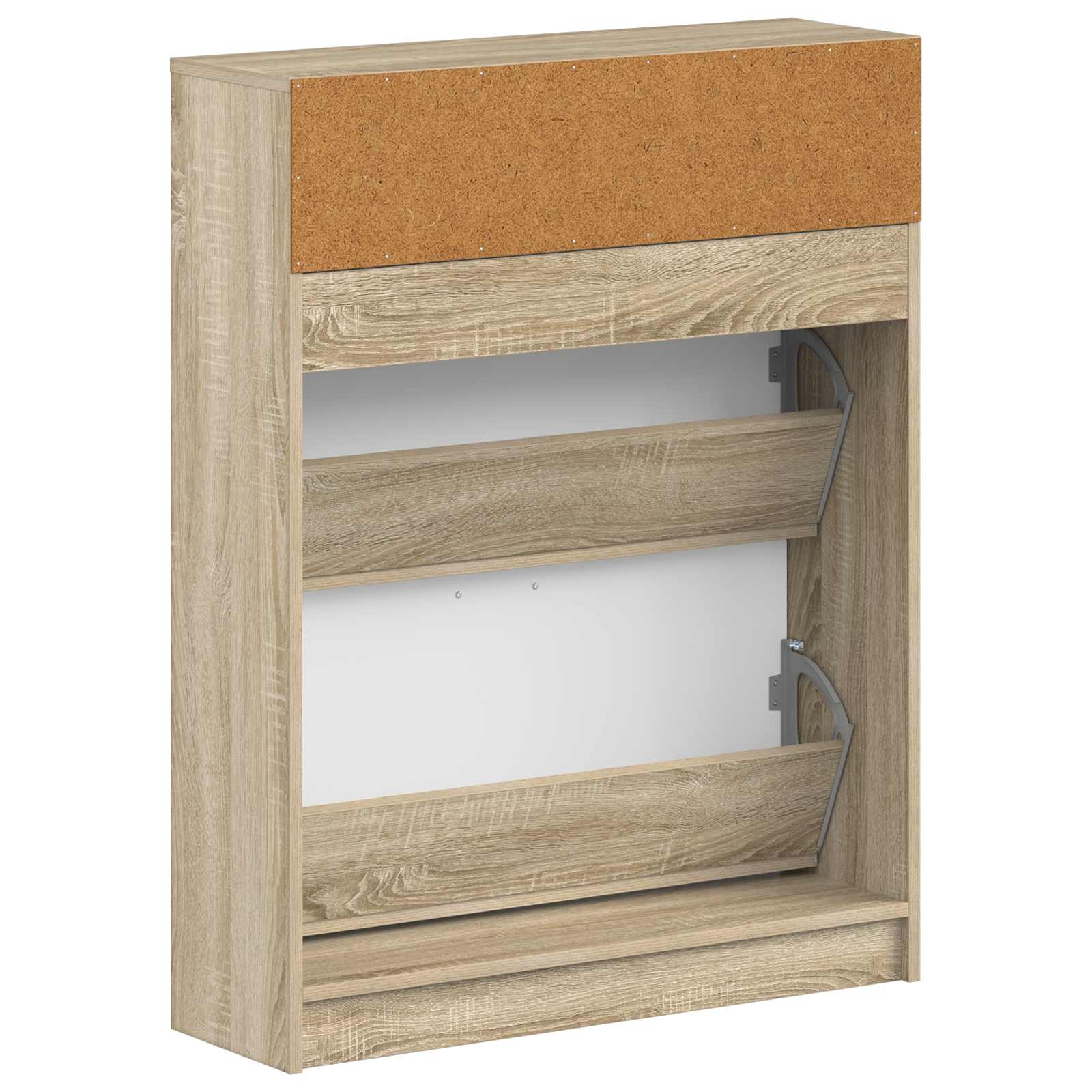 Schoenenkast UTRECHT 78 x 24 x 100 cm Bewerkt hout Sonoma Eiken image 5