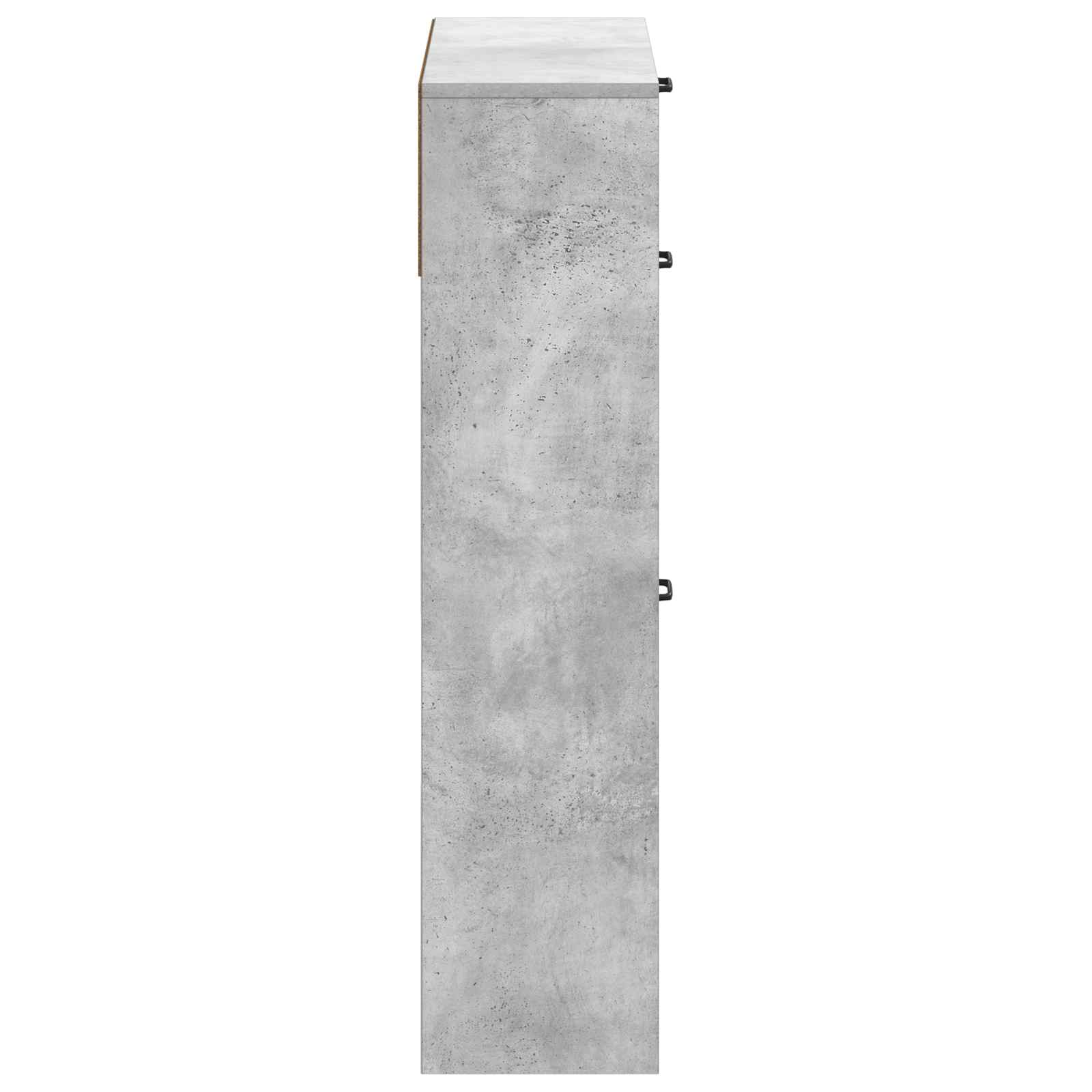 Schoenenkast UTRECHT 78 x 24 x 100 cm Bewerkt hout Betongrijs image 4
