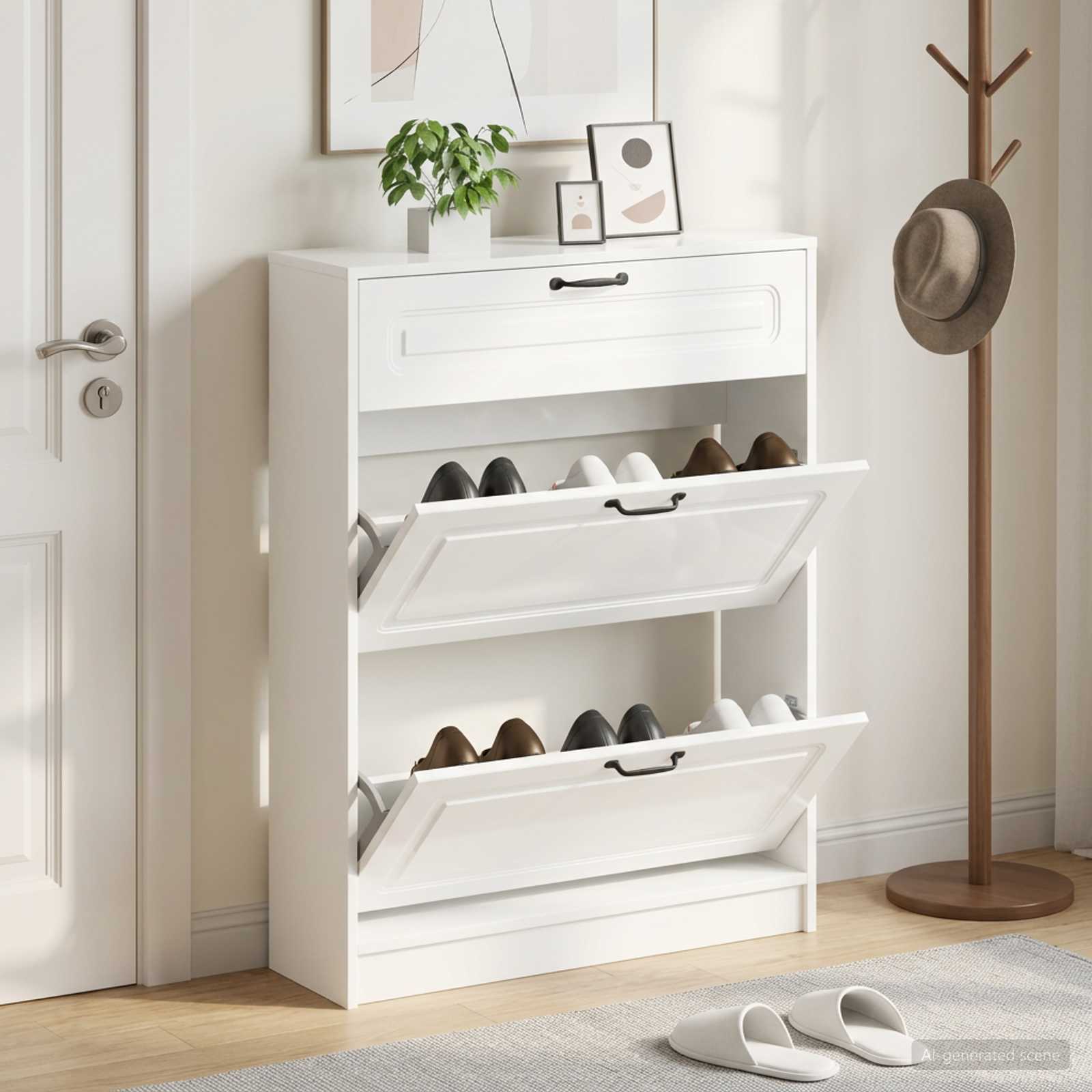 vidaXL Schoenenkast UTRECHT 78 x 24 x 100 cm Bewerkt hout