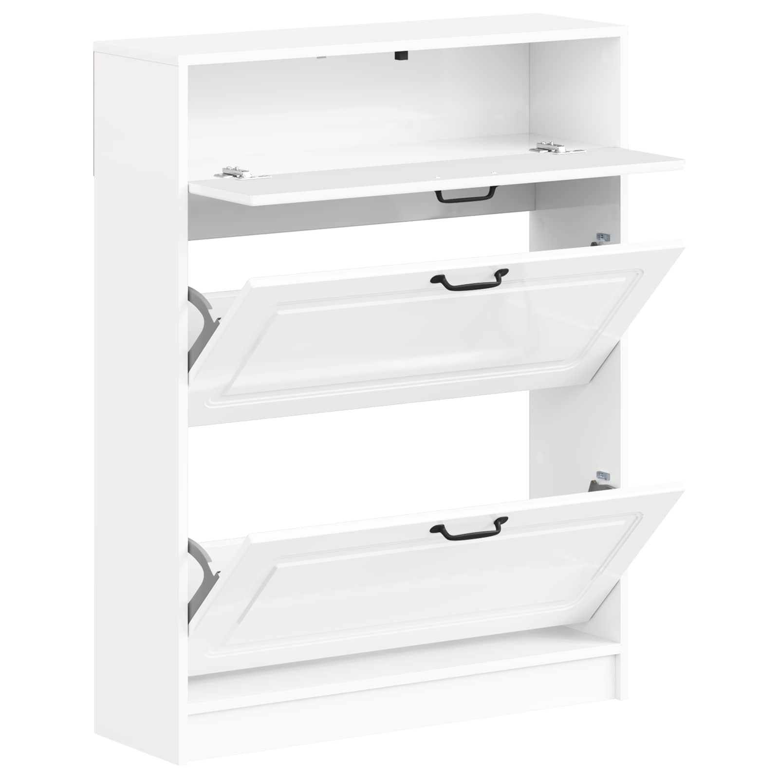 Schoenenkast UTRECHT 78 x 24 x 100 cm Bewerkt hout image 2