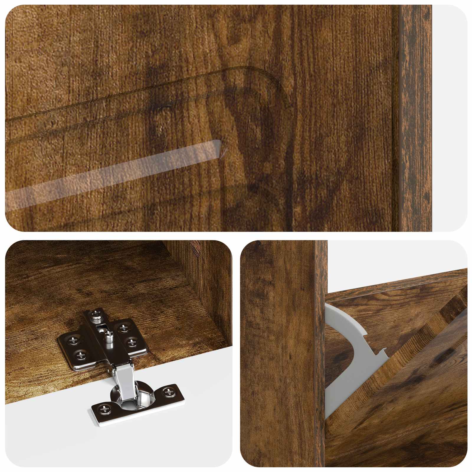 Schoenenkast UTRECHT 78 x 24 x 100 cm Bewerkt hout image 6