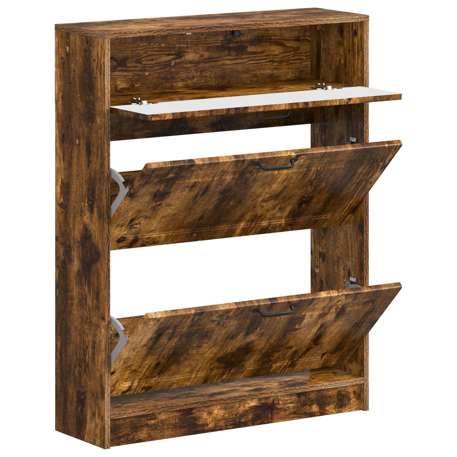 Schoenenkast UTRECHT 78 x 24 x 100 cm Bewerkt hout image 2