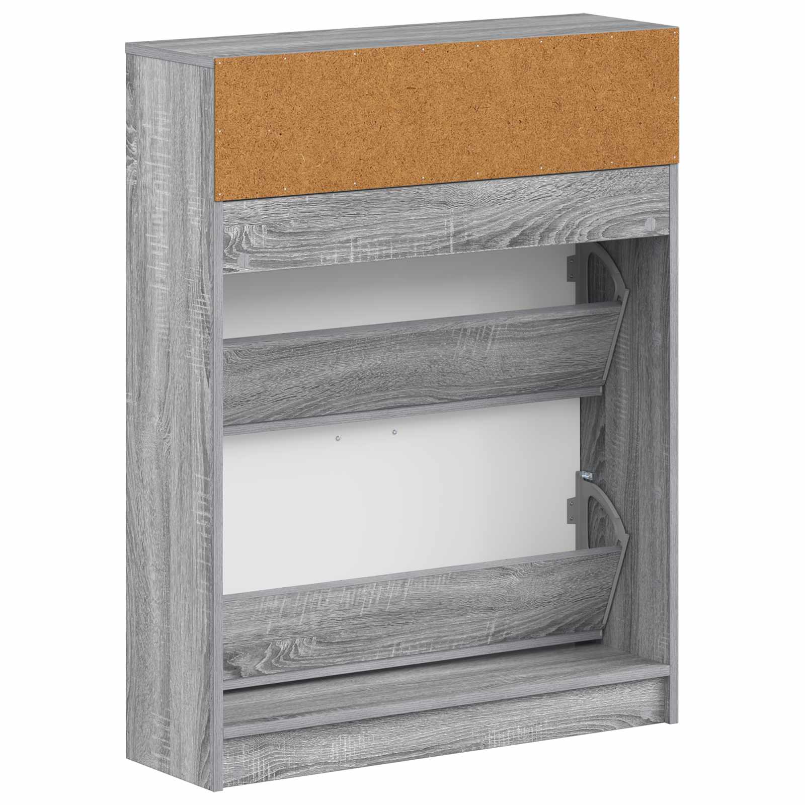 Schoenenkast UTRECHT 78 x 24 x 100 cm Bewerkt hout Grijs Sonoma image 5
