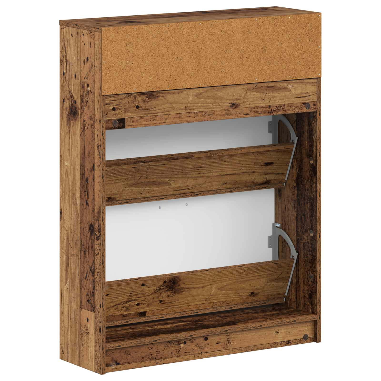 Schoenenkast UTRECHT 78 x 24 x 100 cm Bewerkt hout Oud hout image 5