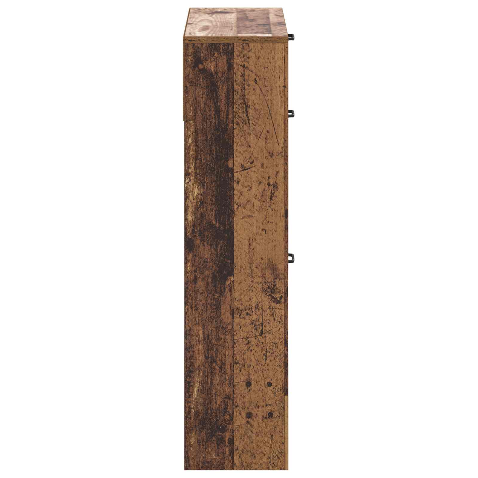 Schoenenkast UTRECHT 78 x 24 x 100 cm Bewerkt hout Oud hout image 4