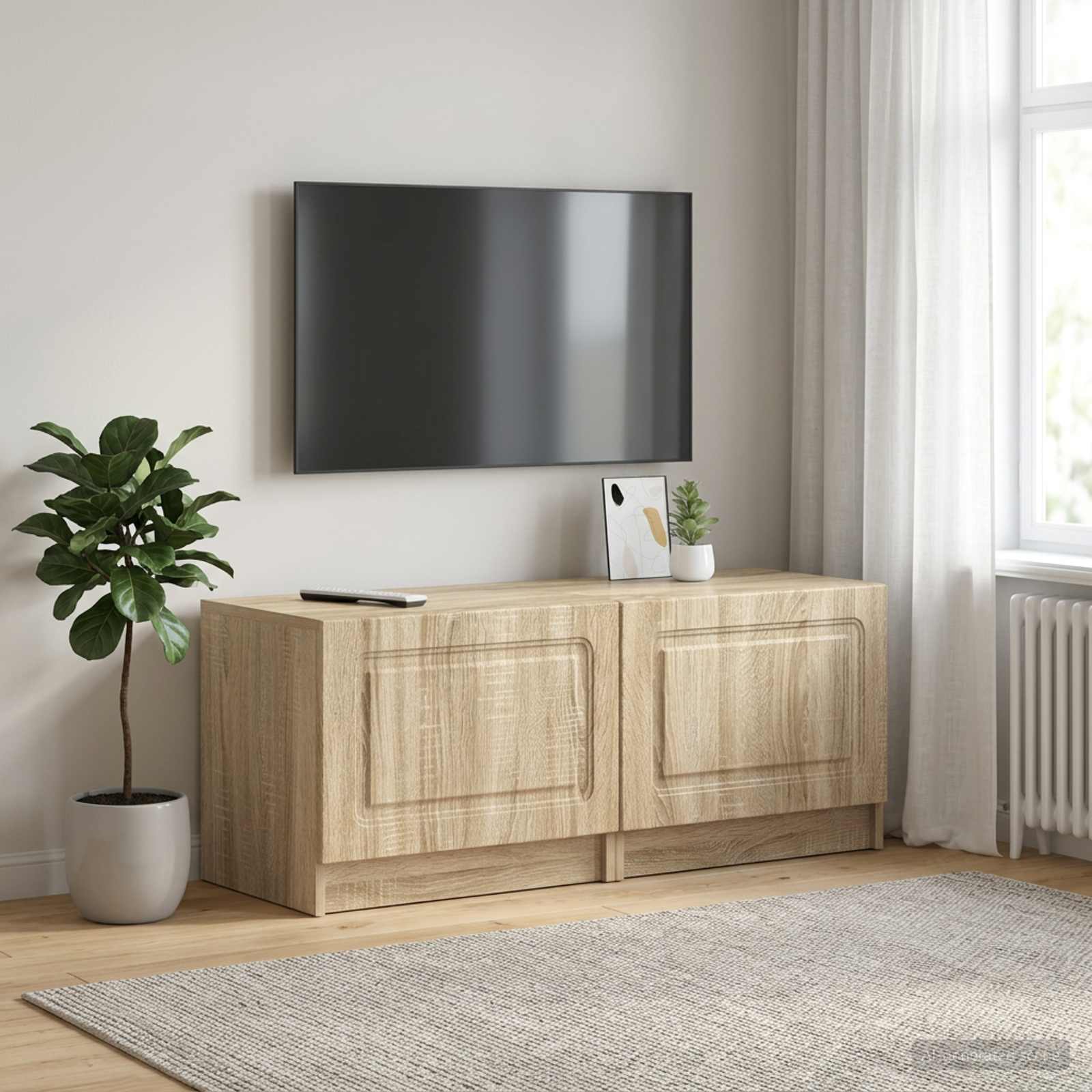 vidaXL Tv-meubel Sonoma Eiken Bewerkt hout