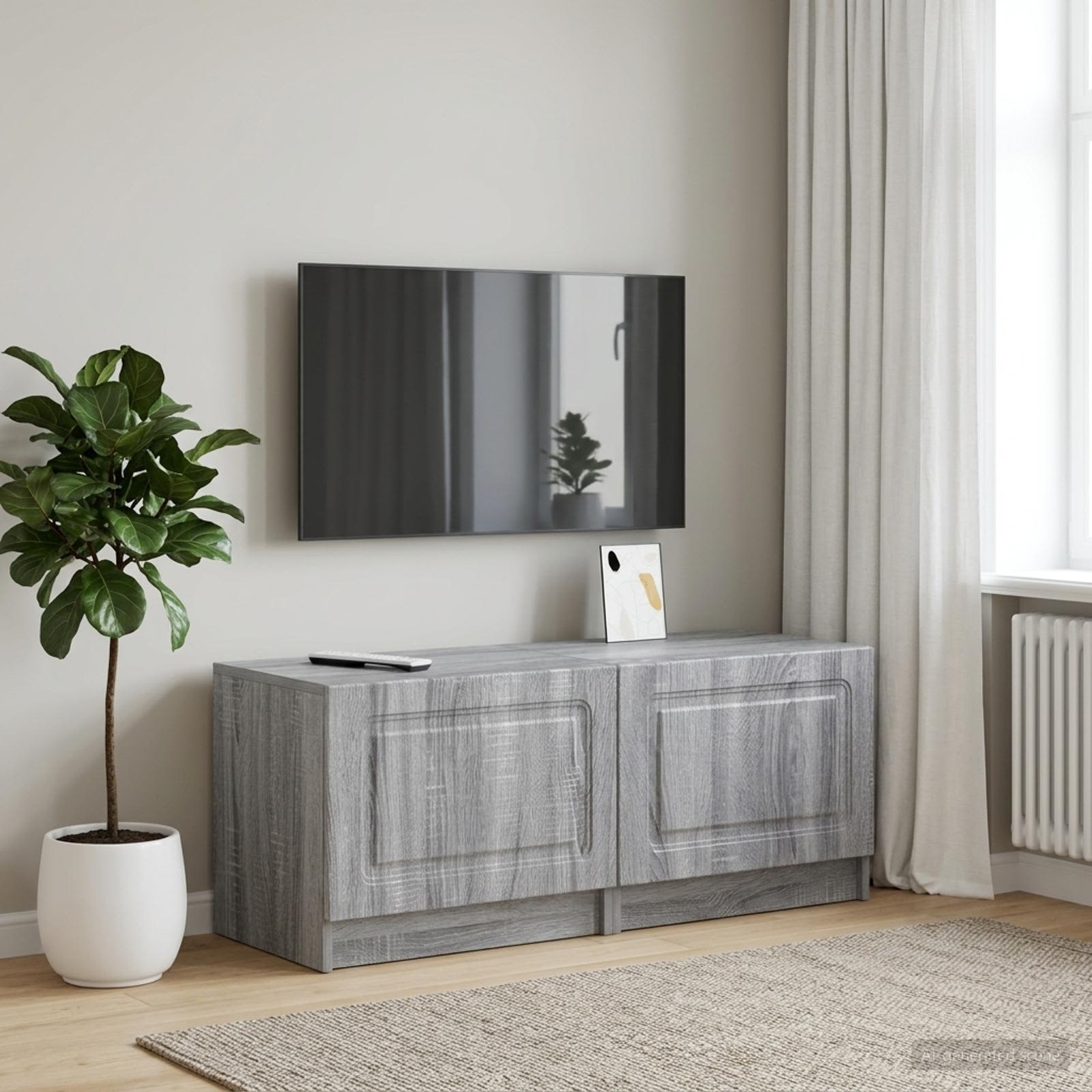vidaXL Tv-meubel Grijs Sonoma Bewerkt hout