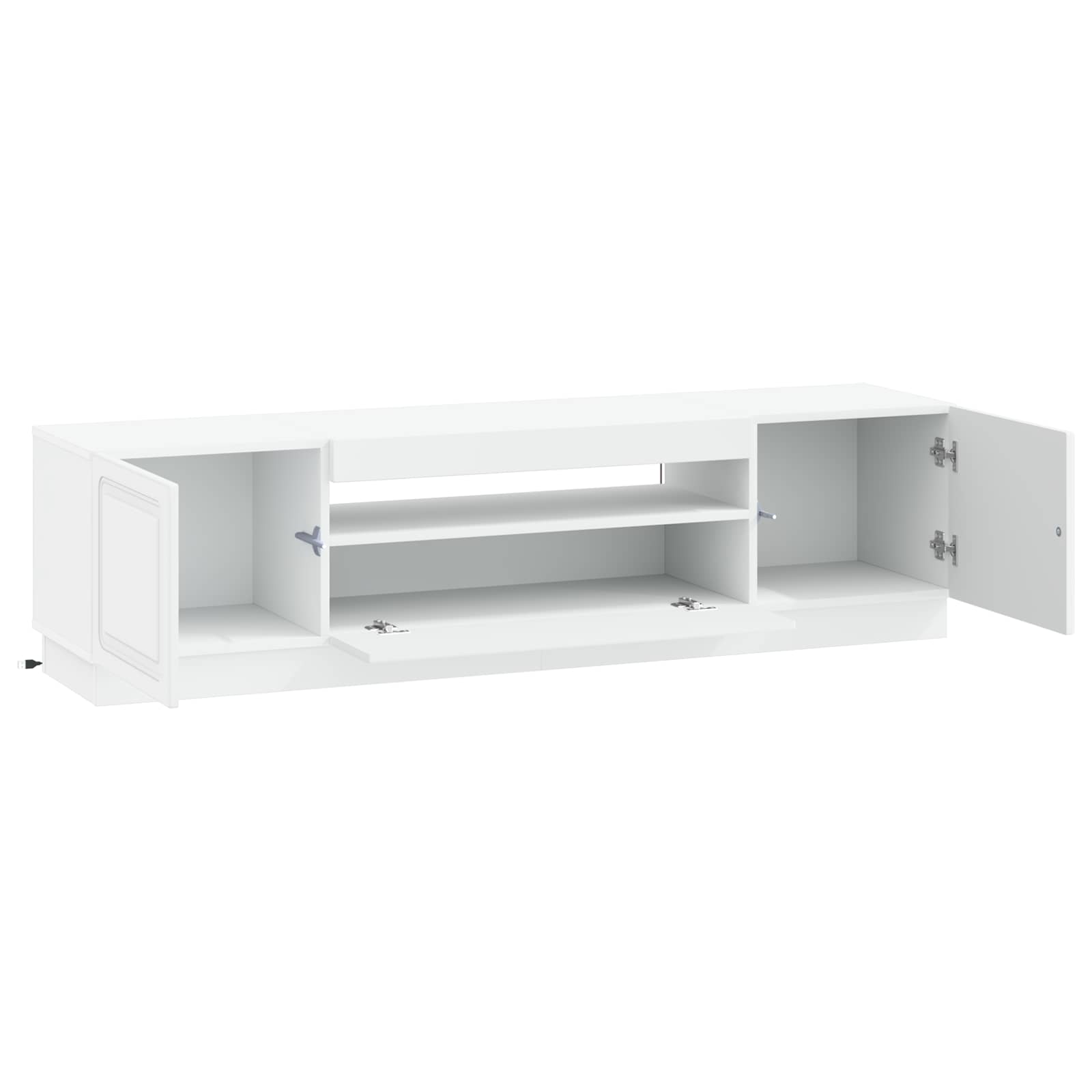 LED TV-kaappi valkoinen Tekninen puu - Image 3