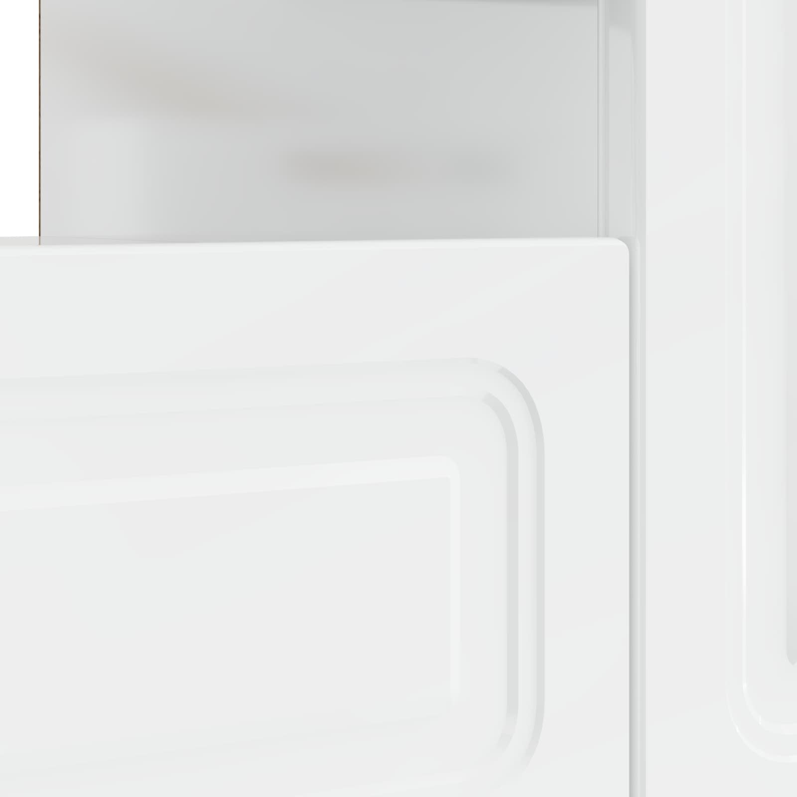 LED TV-kaappi Korkeakiiltoinen valkoinen Tekninen puu - Image 7