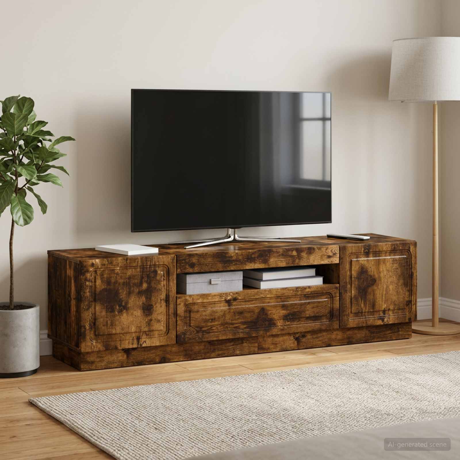LED TV-kaappi Savutammi Tekninen puu