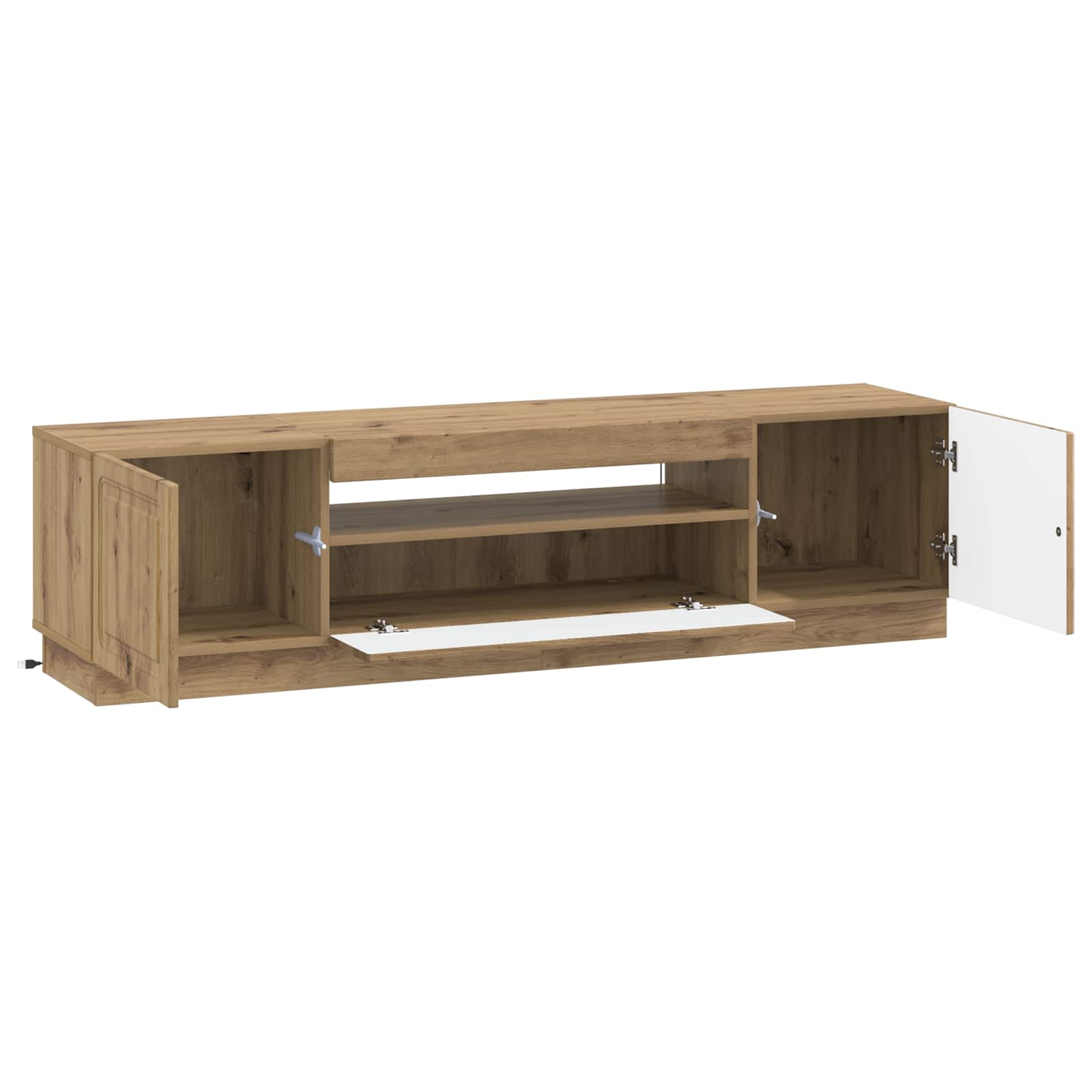 LED TV-kaappi Artisaanitammi Tekninen puu - Image 3