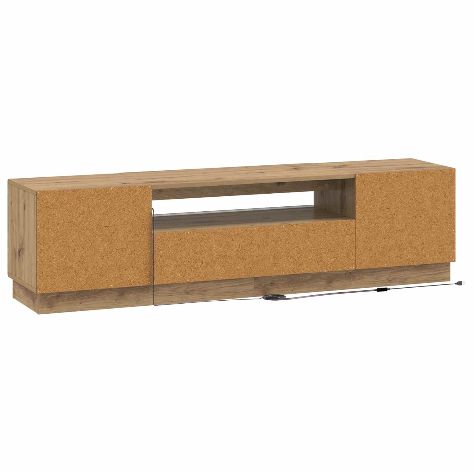 LED TV-kaappi Artisaanitammi Tekninen puu - Image 6